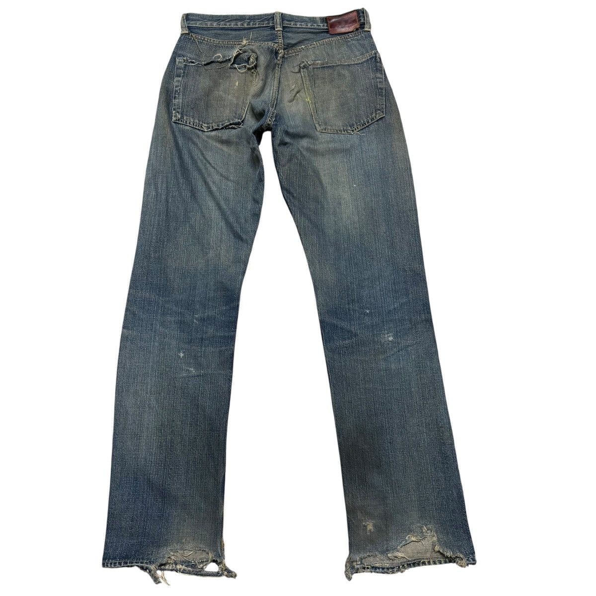 The Real McCoy's Vintage Real McCoys Ultimate Seeker Distessed Denim Jeans Size US 30 / EU 46 - 10 Thumbnail
