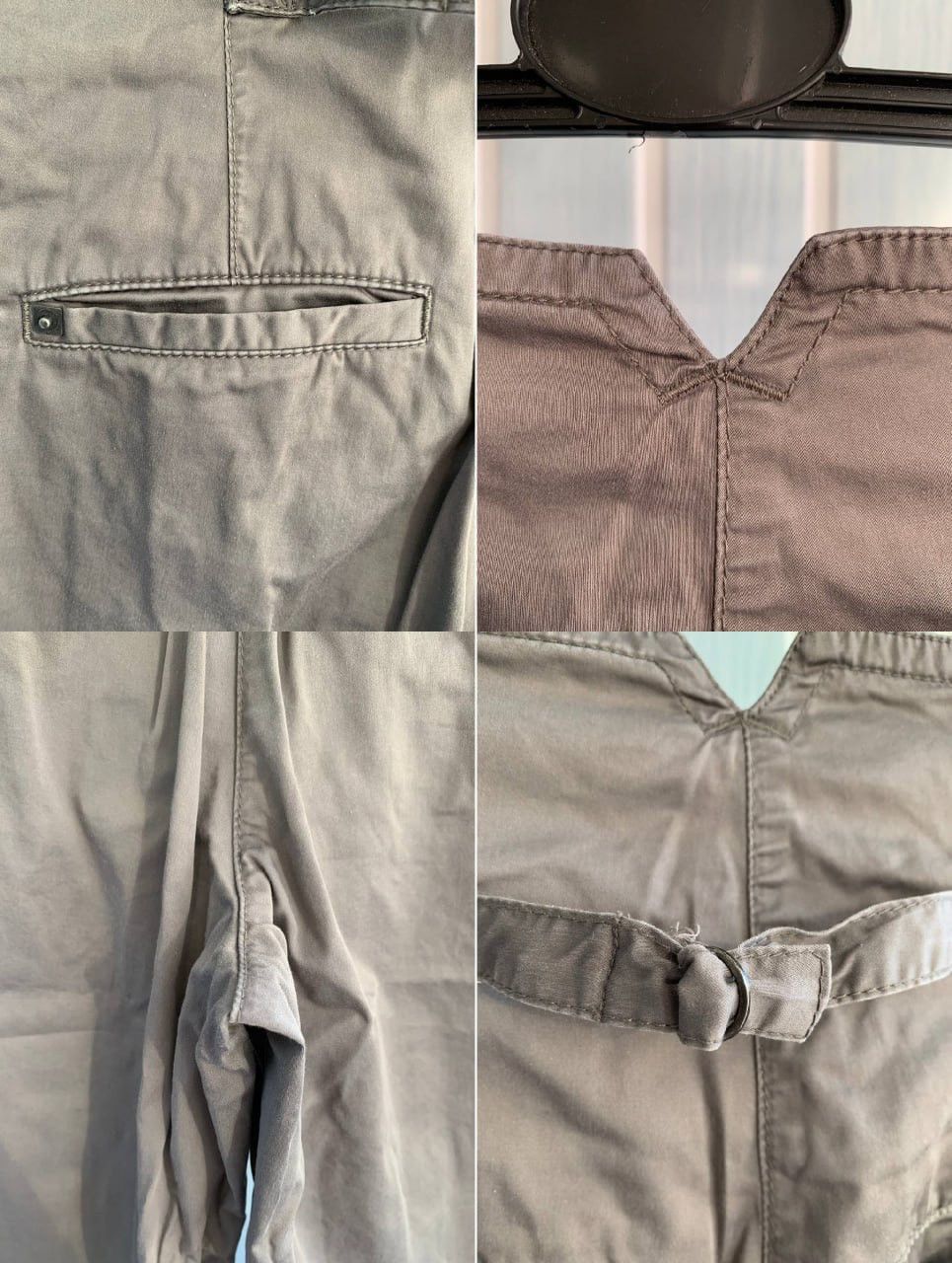 Cop Copine Vintage Cop Copine Gray Cotton Geometric Fit Flare Trousers Size 27" / US 4 / IT 40 - 16 Thumbnail