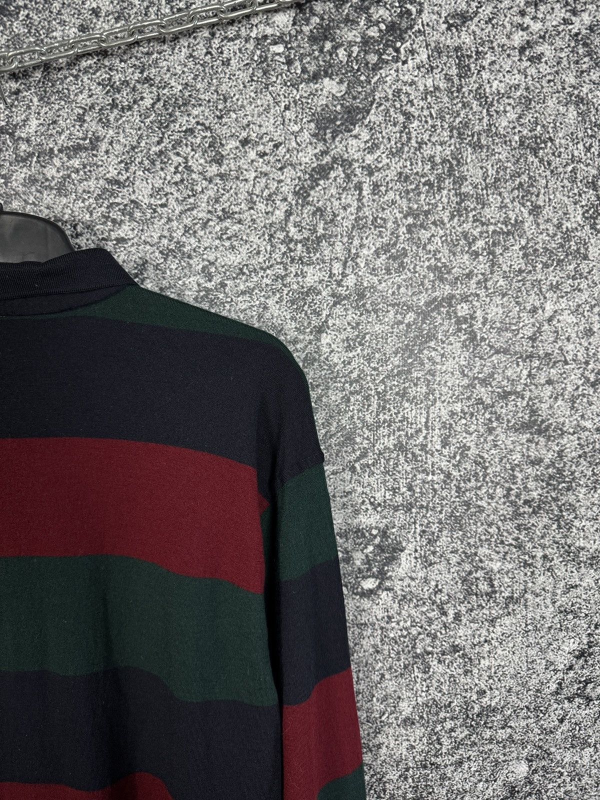 Paul & Shark Paul Shark Vintage Wool Striped Rugby Polo Shirt Italy XL Size US XL / EU 56 / 4 - 12 Thumbnail