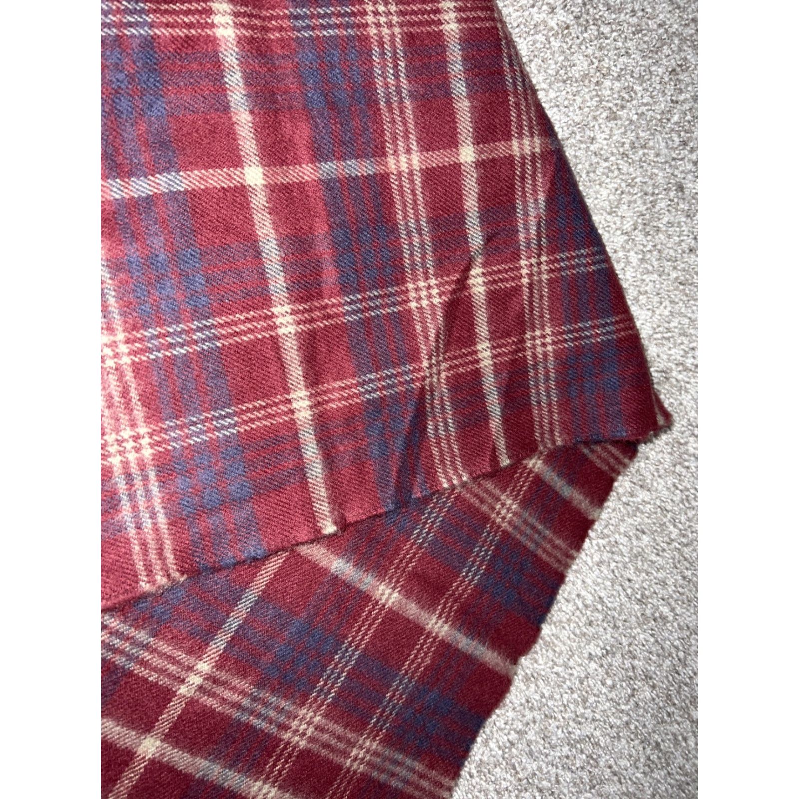 Vintage 100% Soft Cashmere Scarf Plaid Made in Germany 64”x12” EUC Size ONE SIZE - 3 Thumbnail
