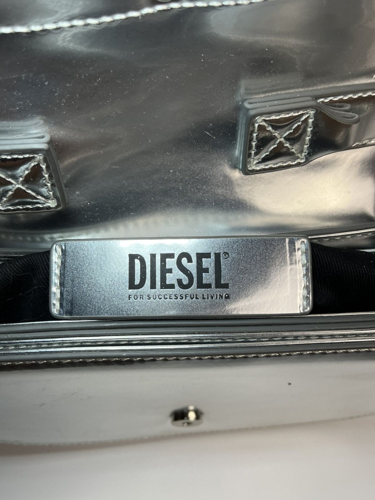 Diesel Y2K Diesel Metallic Silver Shoulder Bag Size ONE SIZE - 6 Thumbnail