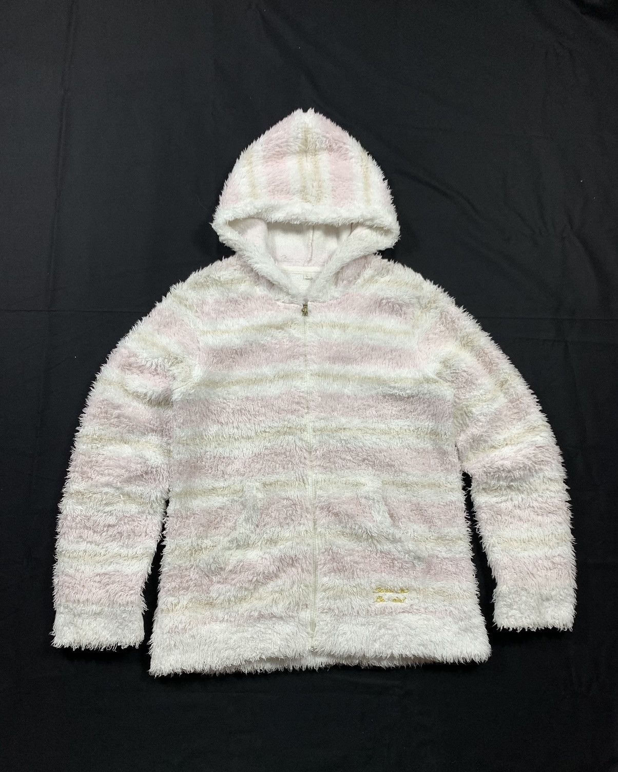 If Six Was Nine × Japanese Brand × Le Grande Bleu (L.G.B.) CRAZY FULL FUR ZIP UP HOODIE STRIPE WINTER STYLED Size US M / EU 48-50 / 2 - 1 Thumbnail