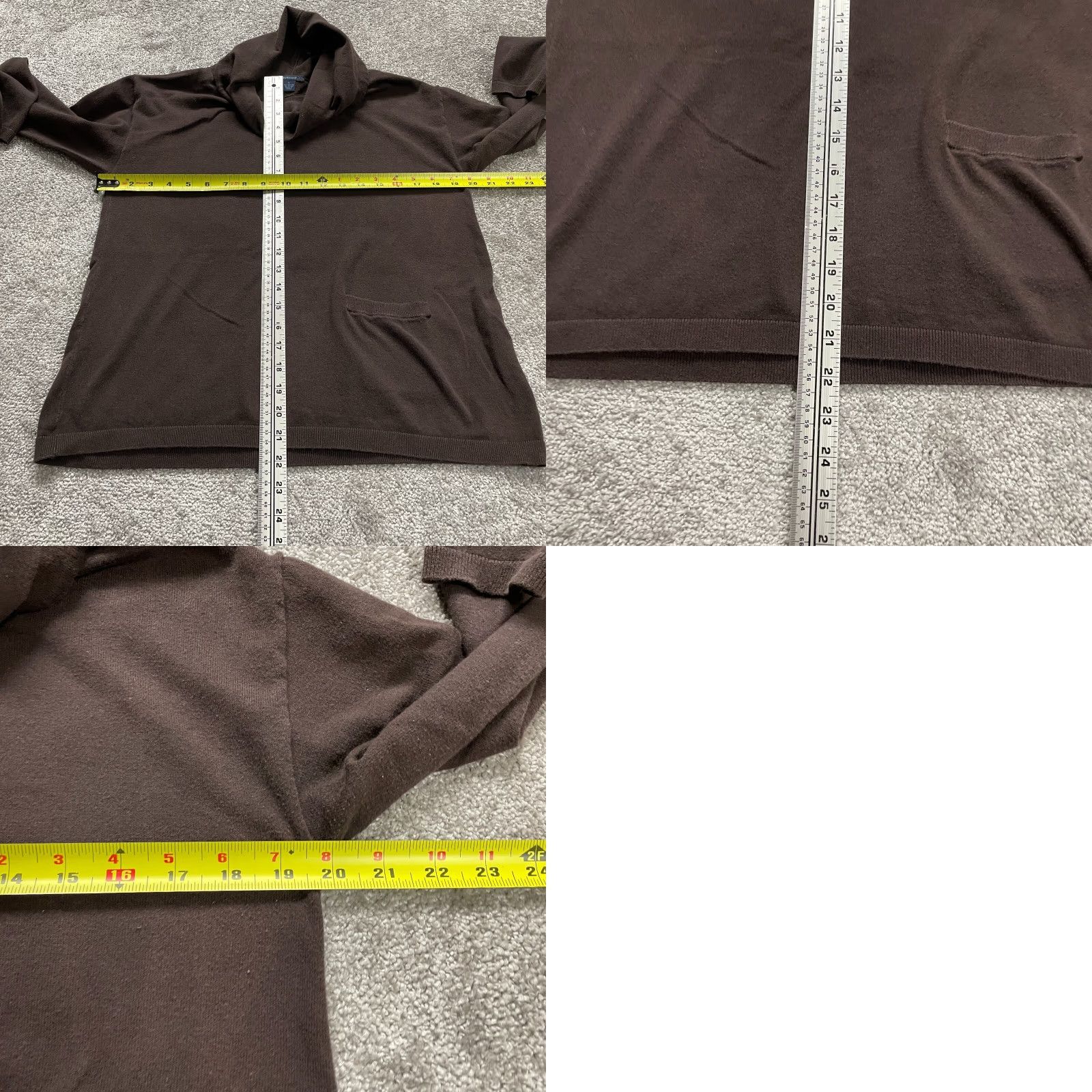 Vintage Westbound Womens Large Dark Brown Turtleneck Knit Pullover Sweater Long Sleeve Size L / US 10 / IT 46 - 8 Thumbnail