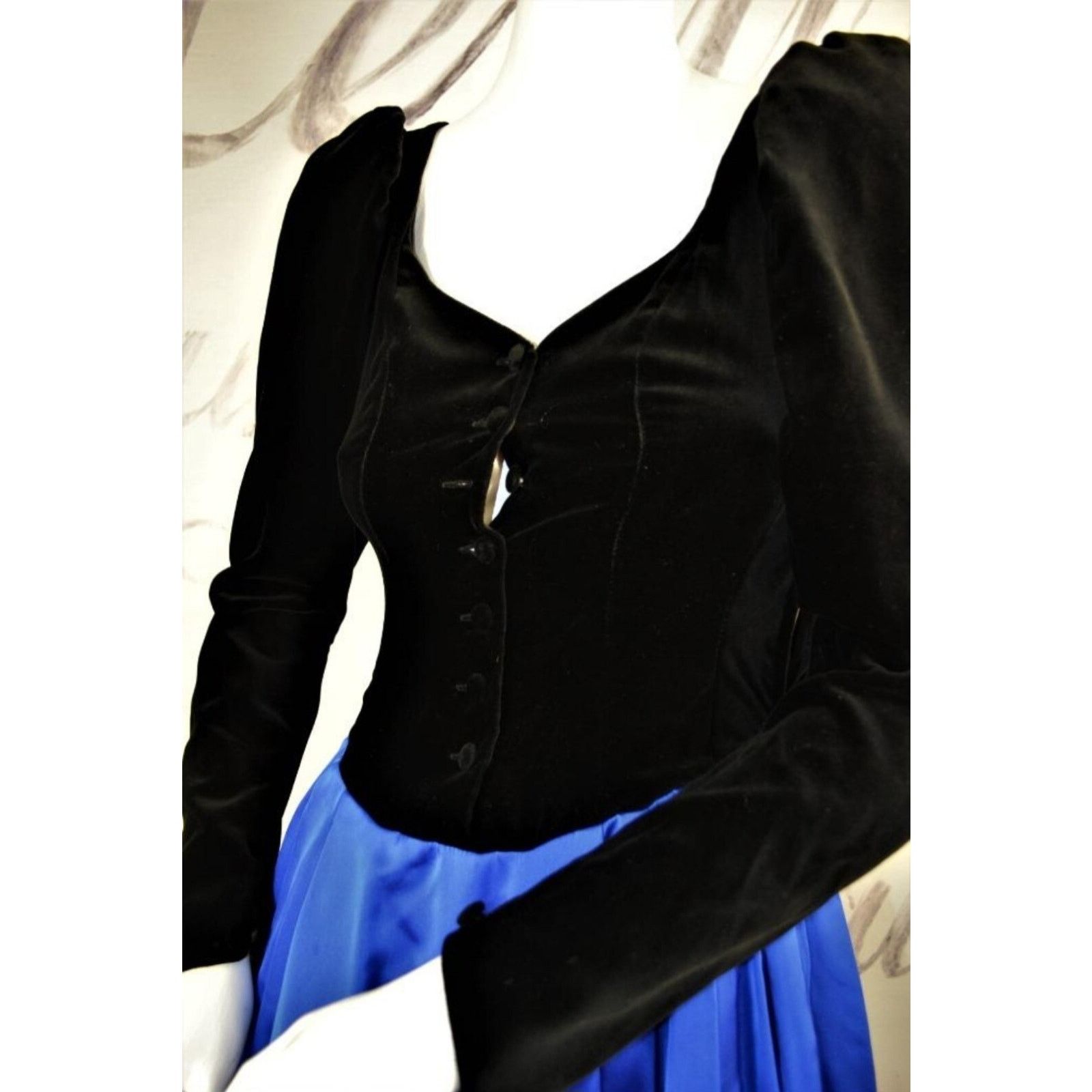Laura Ashley VTG New Old Stock 4 S/XS Laura Ashley Formal Gown Velvet Size S / US 4 / IT 40 - 9 Thumbnail