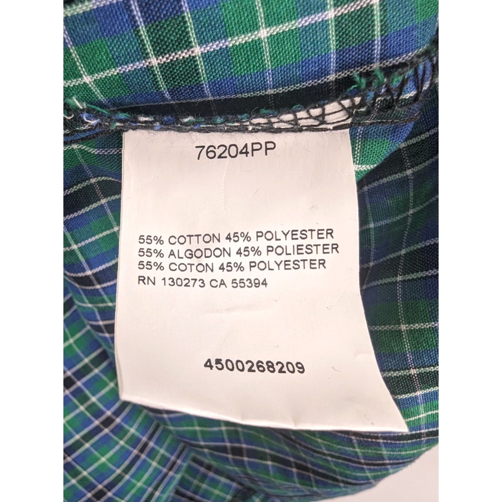Wrangler Wrangler Shirt Men 2XL Blue Plaid Cotton Short Sleeve Western Snap Button-Up Pockets Size US XXL / EU 58 / 5 - 7 Thumbnail