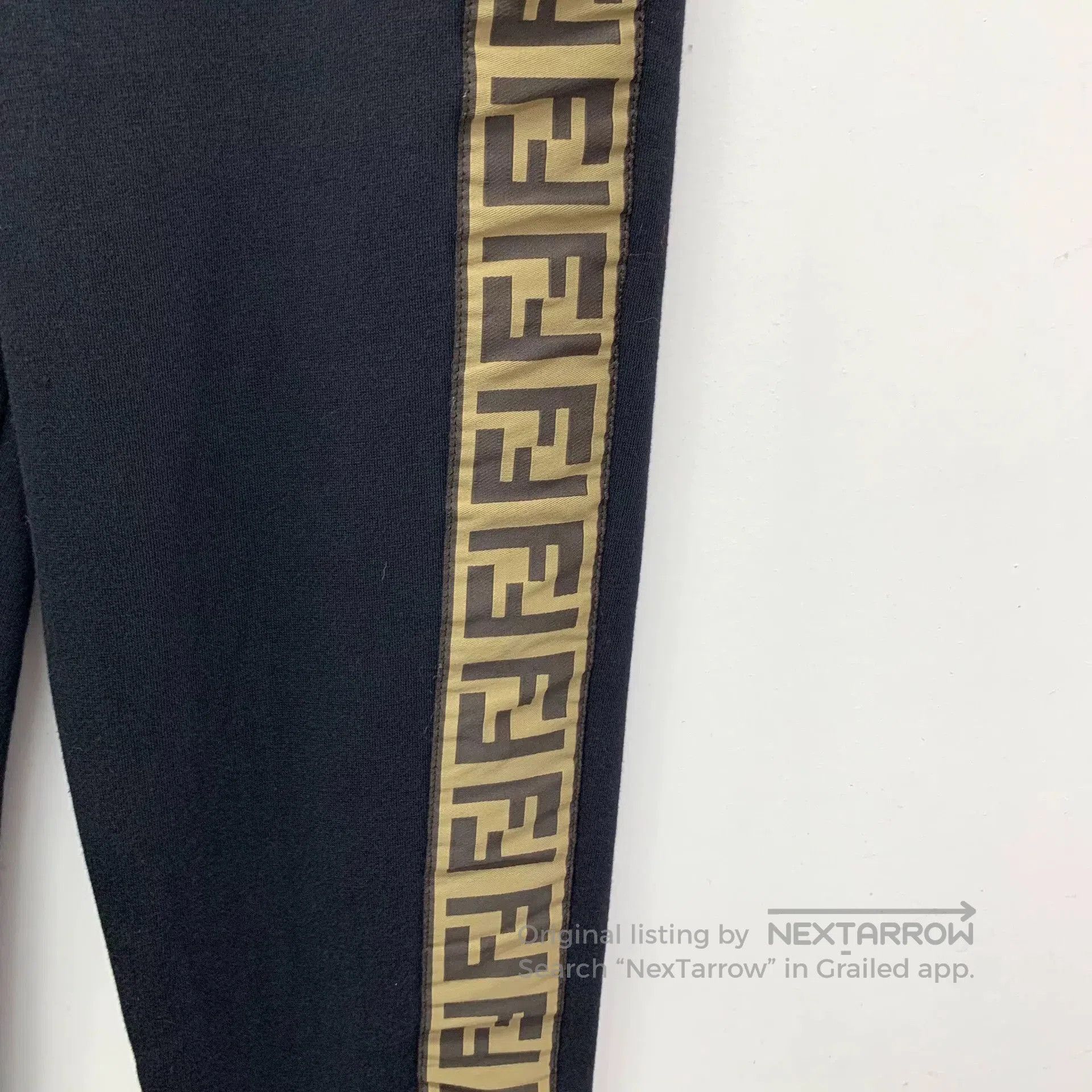 Fendi fendi black side logo cotton jogger pants. Size US 38 / EU 54 - 4 Thumbnail