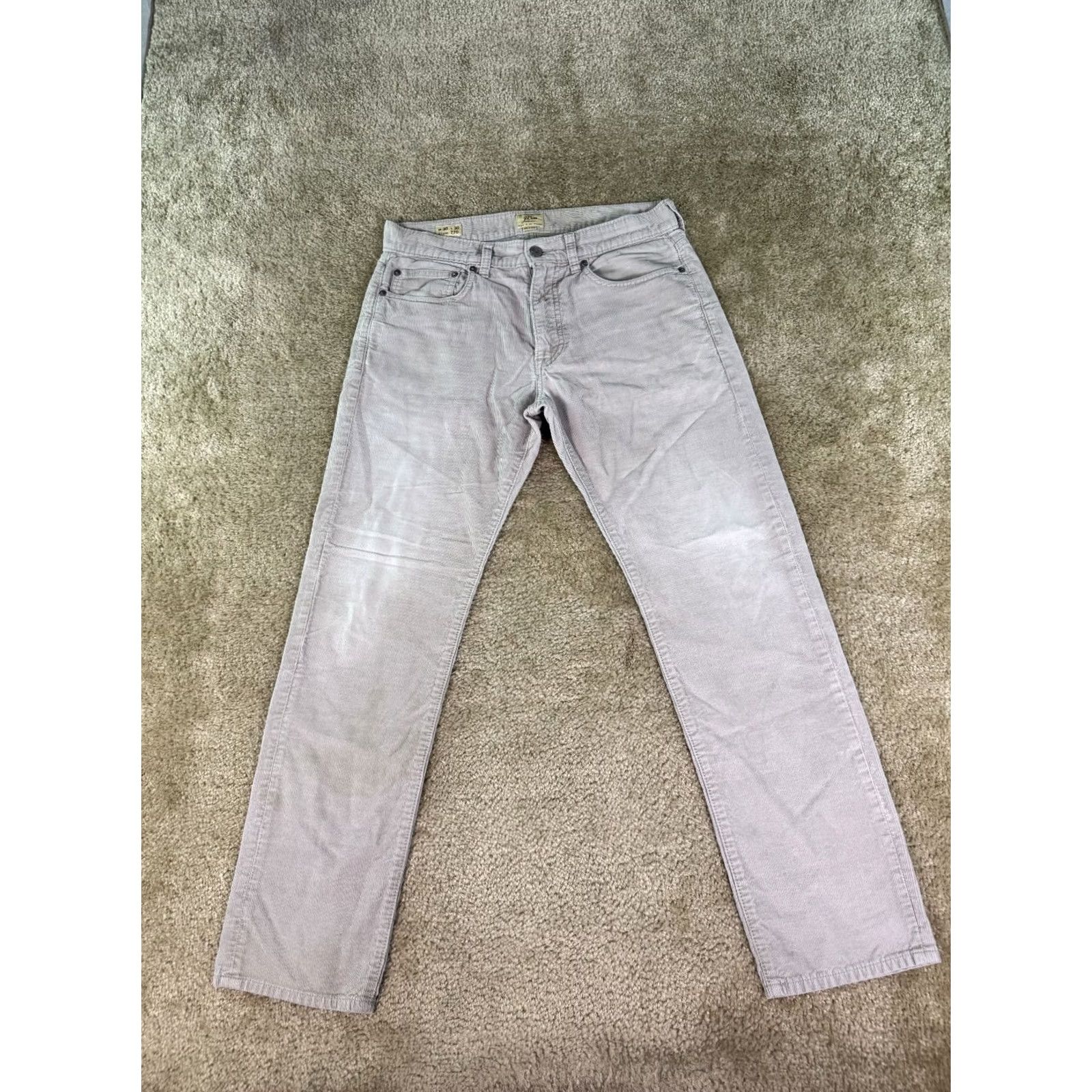 J.Crew J Crew Mens Corduroy Pants Gray Straight Leg Size 30x30 Style 770 Preppy Casual Workwear Size US 30 / EU 46 - 2 Thumbnail