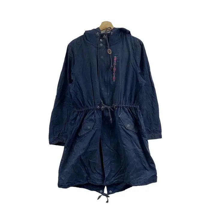 Vintage Vtg 90’ TITICACA NAVAJO NATURE Blue Parka Trench Coat Size M / US 6-8 / IT 42-44 - 1 Thumbnail