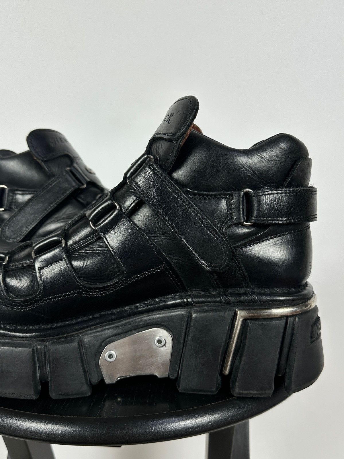 New Rock Vintage New Rock M.283 Terminator E-14 Black Leather Boots Size US 9 / EU 42 - 20 Thumbnail