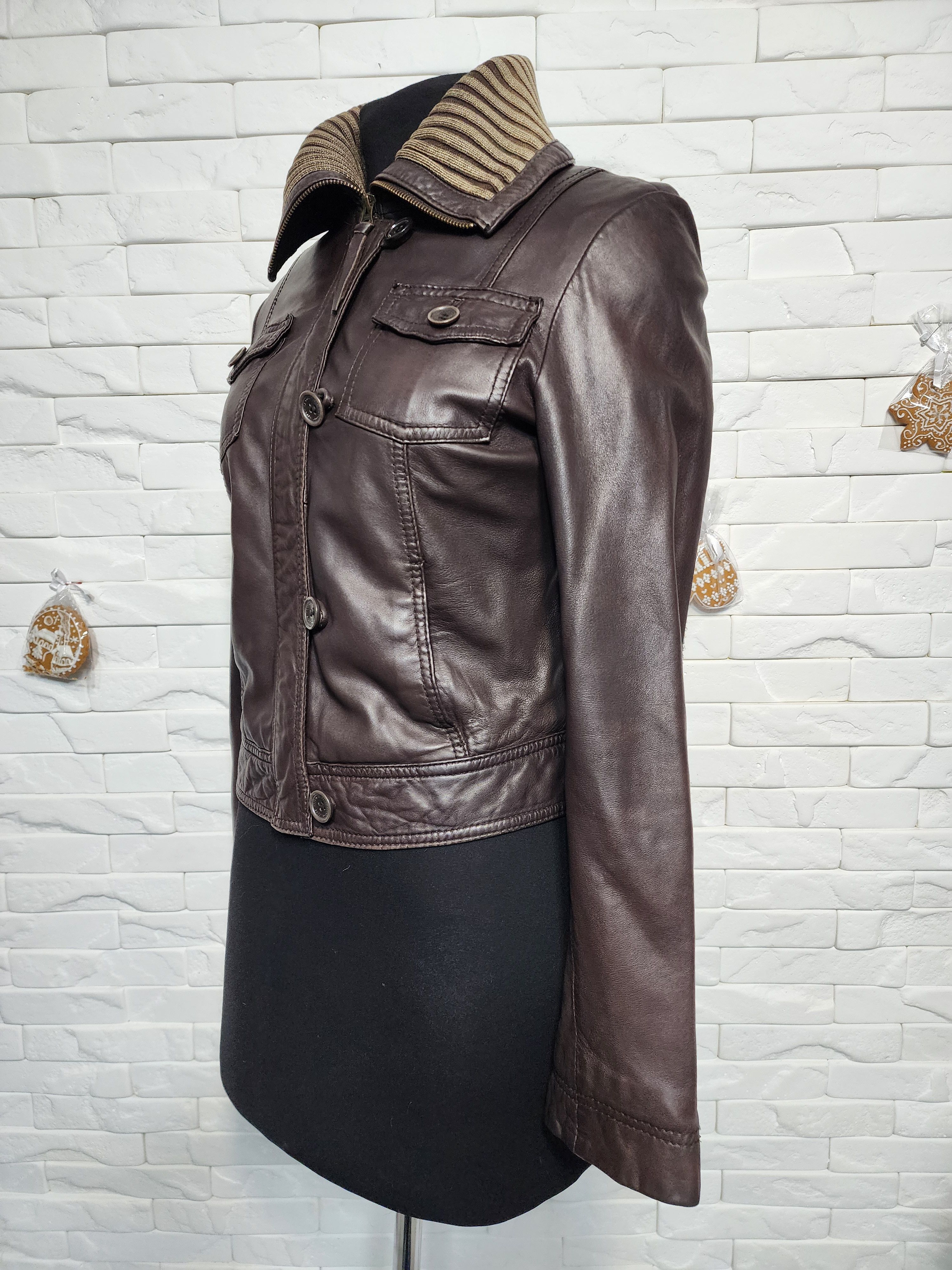 Genuine Leather Brown Genuine Leather Women's Jacket: Soft Leather Size M / US 6-8 / IT 42-44 - 2 Thumbnail