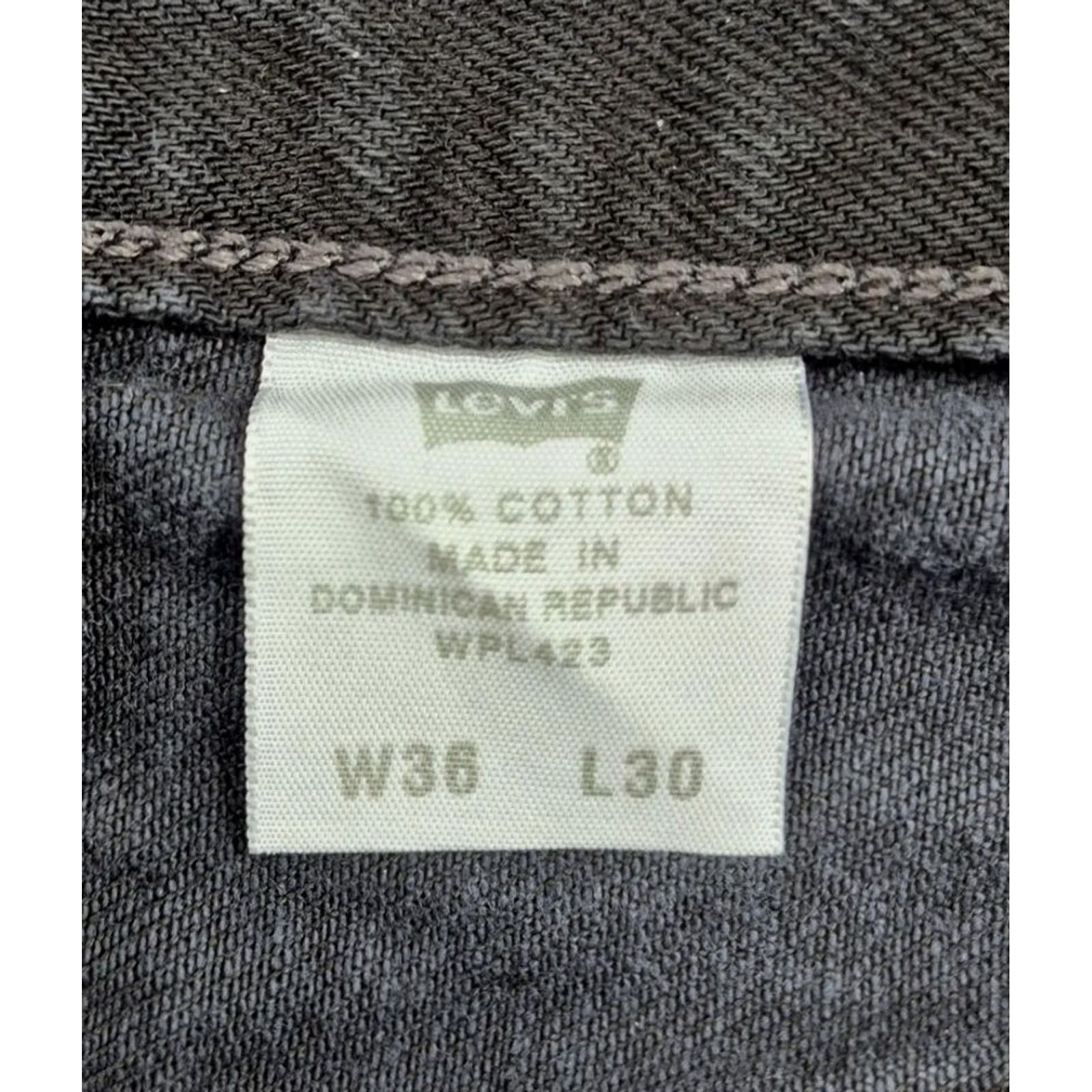 Levi's Levi's 501 Jeans Mens 36x30 Regular Fit Straight Button Fly Denim Pants Black Size US 36 / EU 52 - 6 Thumbnail
