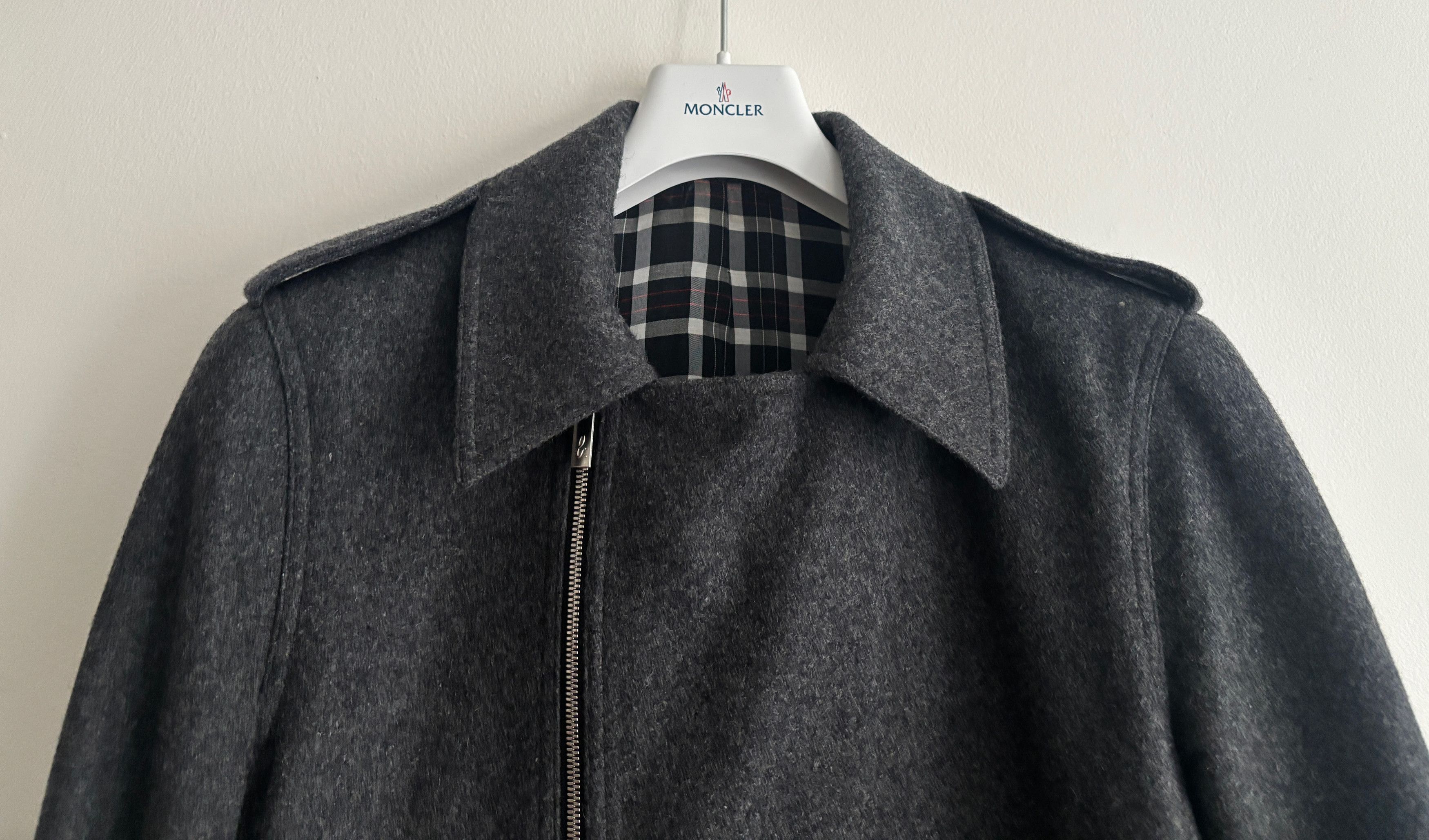 agnes b. Grey Wool Zip Pea Coat Rider's Jacket Small - Medium Size US M / EU 48-50 / 2 - 5 Thumbnail