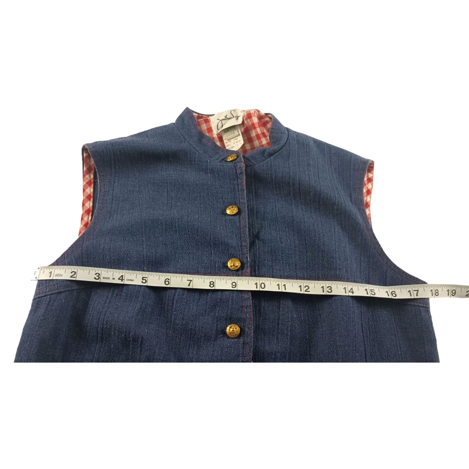 Vintage VINTAGE Jonathan Logan Womens Button Front Top Shirt Blue 13/14 Sleeveless Button-Up Casual Womens Size XL / US 12-14 / IT 48-50 - 4 Thumbnail