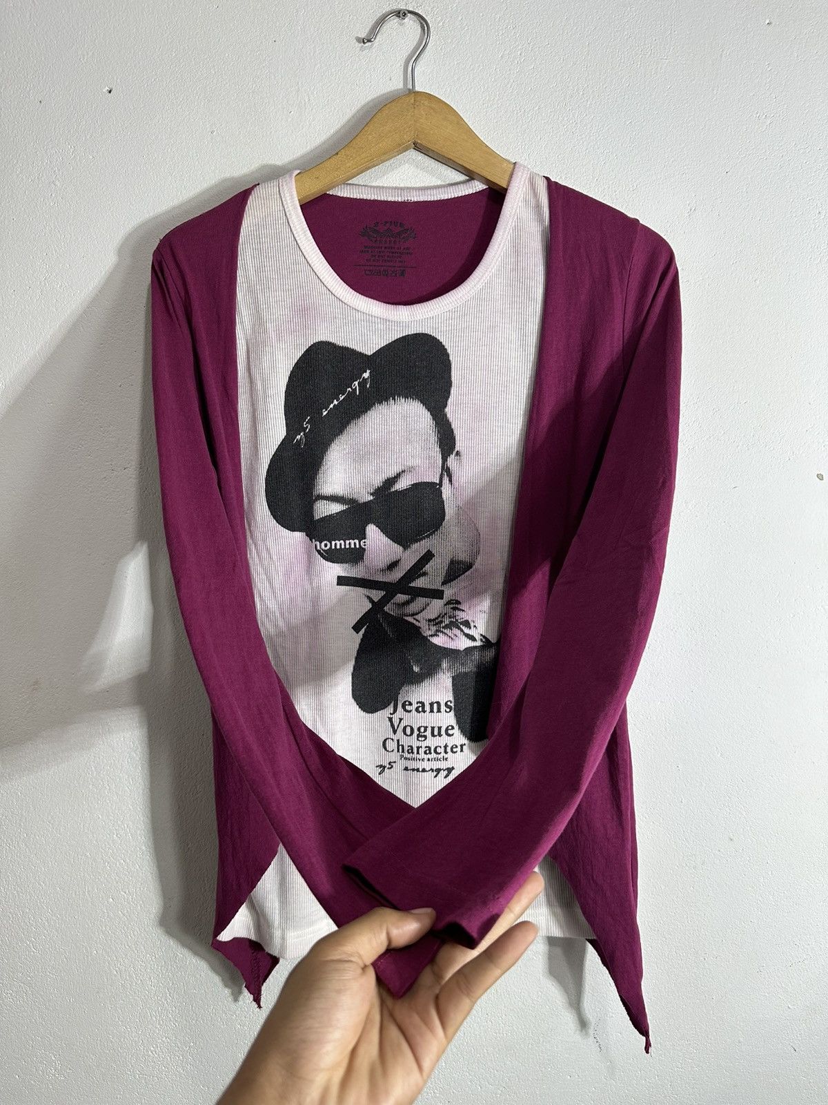Japanese Brand 2-FIVE HOMME VOGUE DOUBLE LAYER CARDIGAN LONG SLEEVE TEE Size US S / EU 44-46 / 1 - 4 Thumbnail