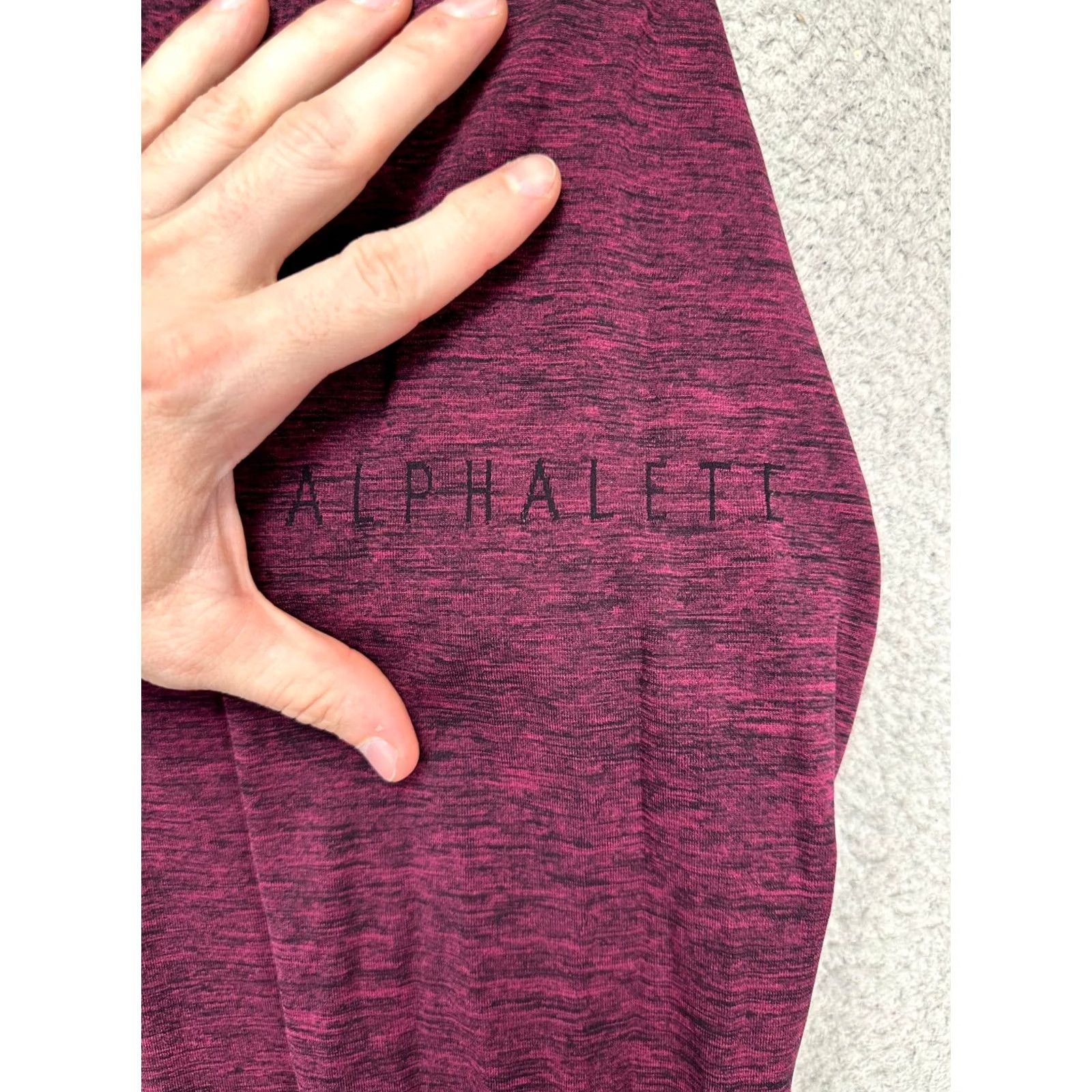 Vintage ALPHALETE Compression T-Shirt Adult Medium Purple Heather Exercise Tee Men Size US M / EU 48-50 / 2 - 6 Thumbnail