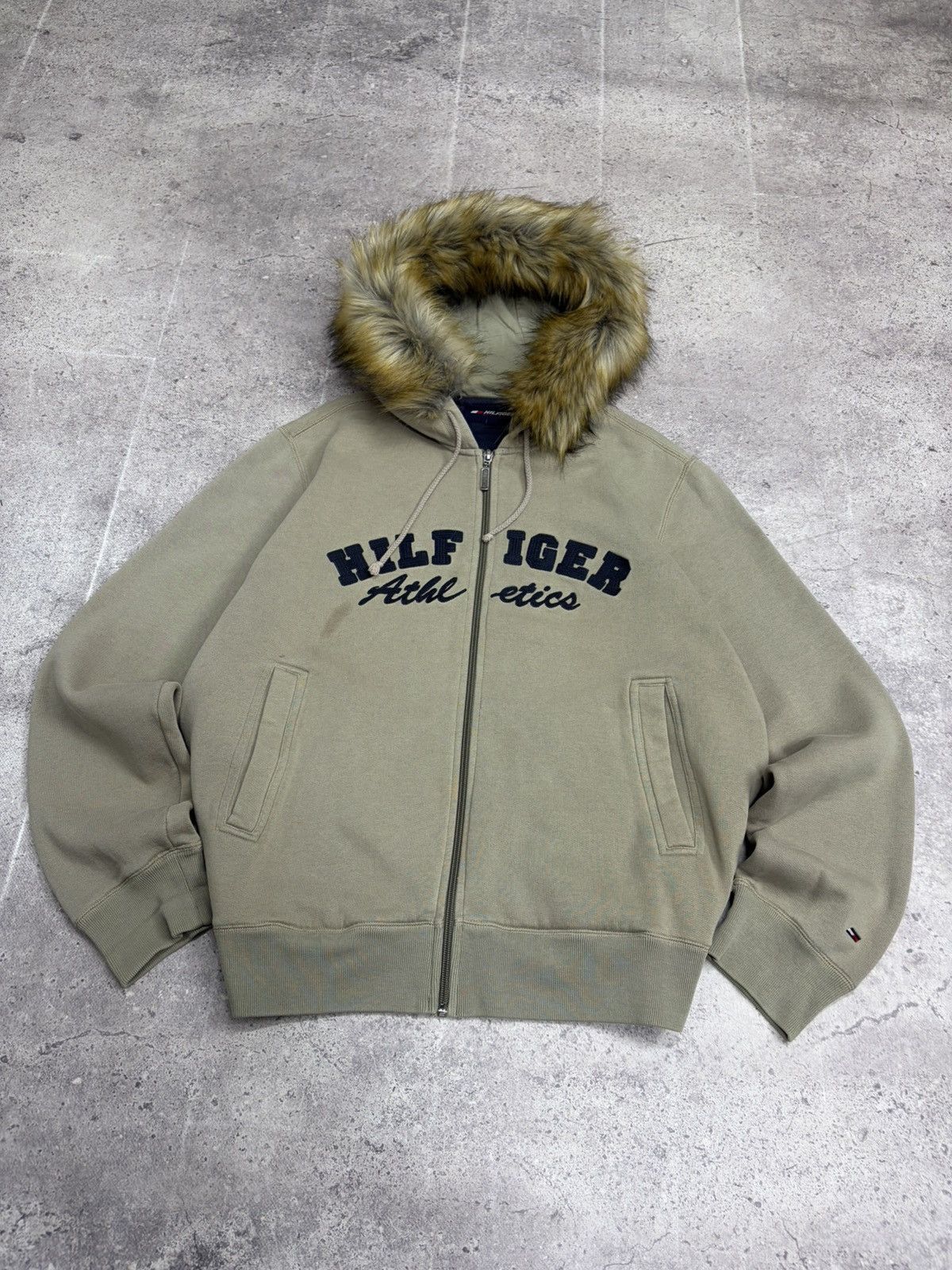 If Six Was Nine Tommy Hilfiger Fur Hood Zip Hoodie Y2K Archive Streetwear Size US M / EU 48-50 / 2 - 5 Thumbnail