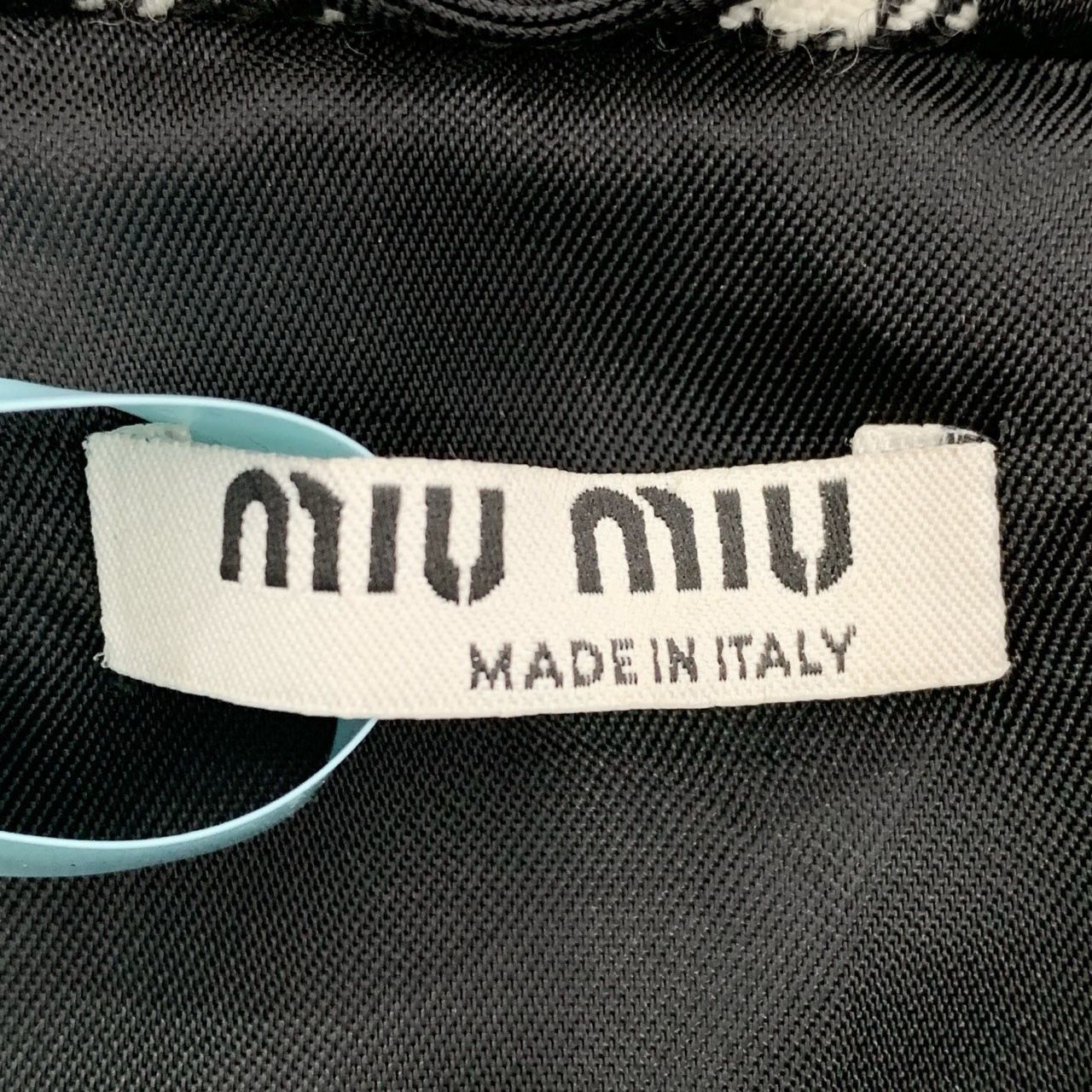 Miu Miu Miu Miu Womens Black & White Gingham Wool Jacket With Red Lo Size XS / US 0-2 / IT 36-38 - 8 Thumbnail