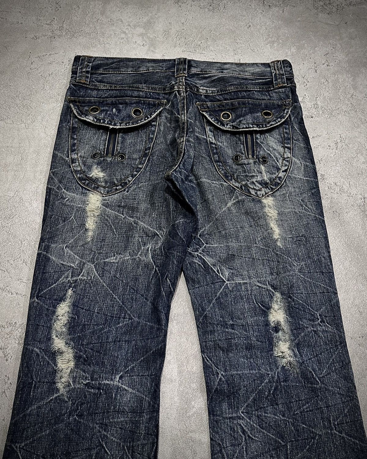 semanticdesign Semantic Design Distressed Washed Blue Jeans Size US 33 - 6 Thumbnail