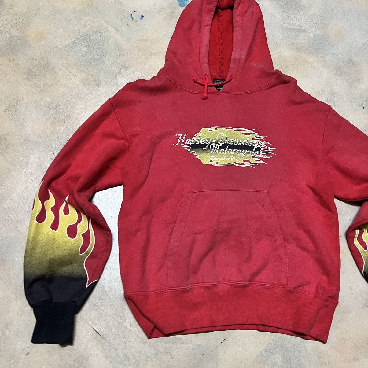 Harley Davidson Vintage Flame Harley Davidson Big Logo Hoodie Size US S / EU 44-46 / 1 - 5 Thumbnail