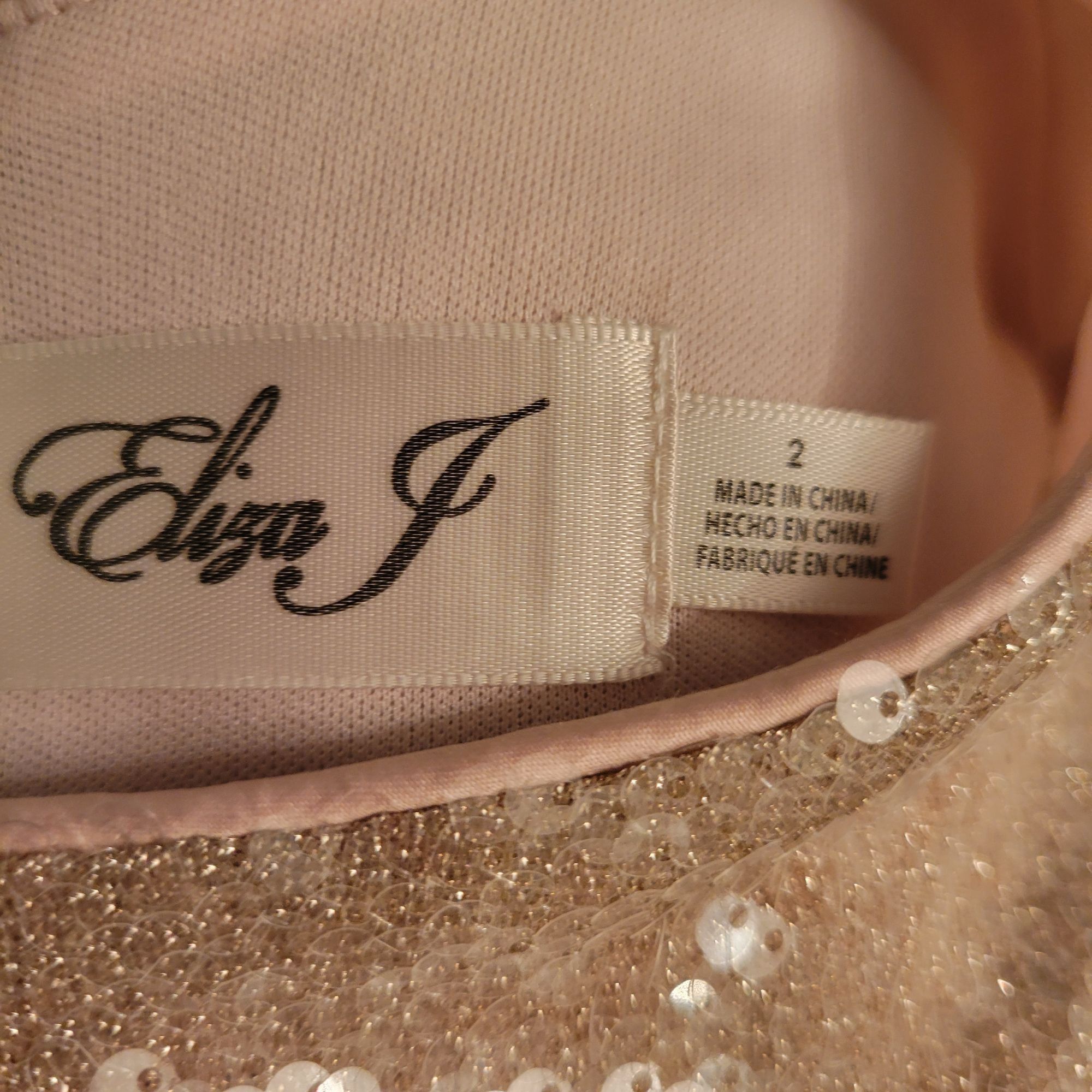 Other Eliza J 2 Sequined Short Sleeve Ruffle Asymmetrical Hem Cock Size XS / US 0-2 / IT 36-38 - 2 Thumbnail