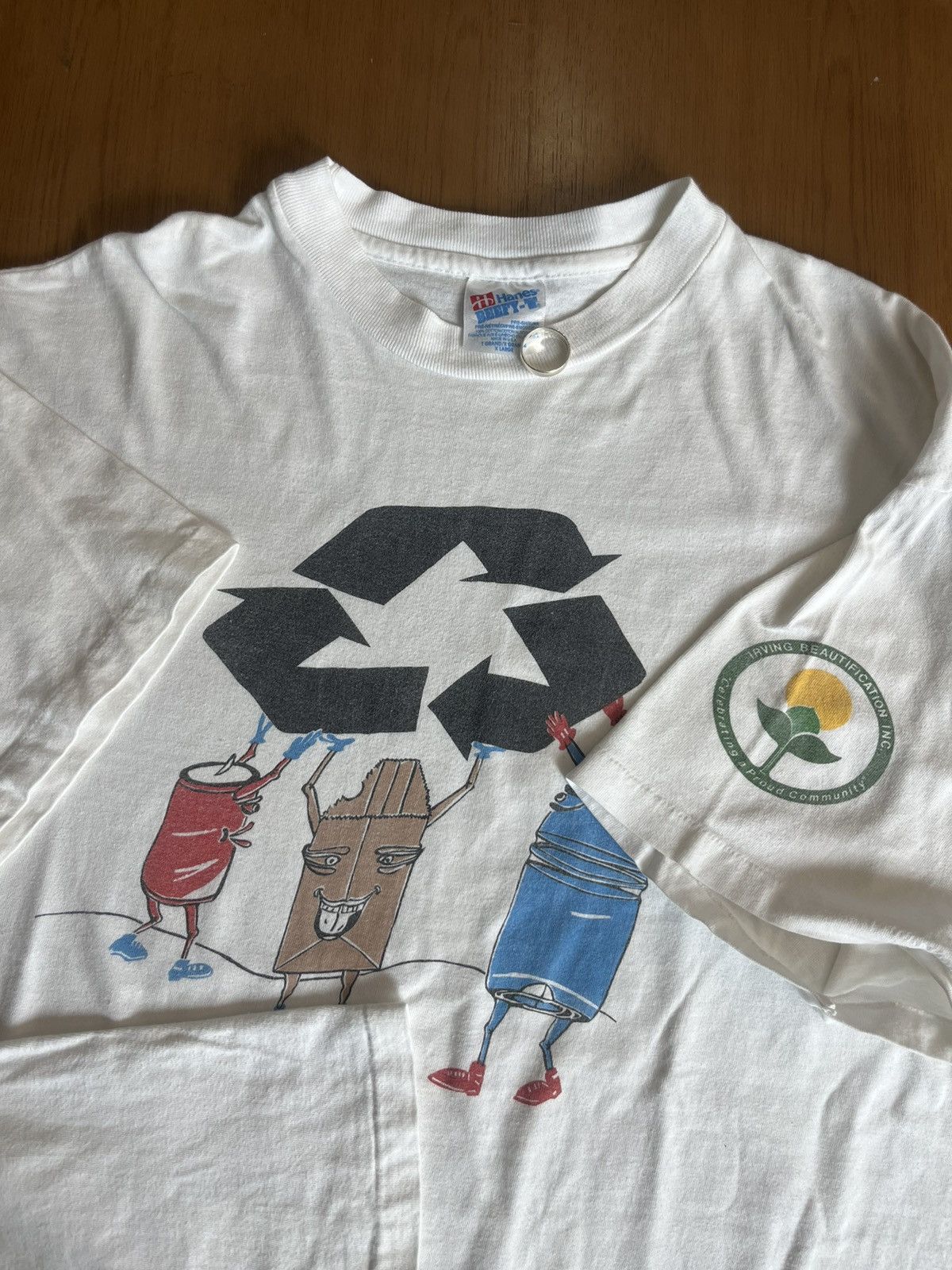 Vintage Vtg VILUNTEERS ARE RECYCLABLE TOO! 90’s Tshirt Size US XL / EU 56 / 4 - 7 Thumbnail