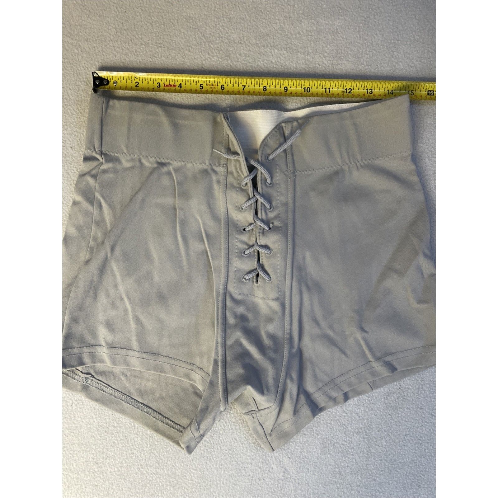 Other Vintage Lace Up Front Hot Pants Mens Large High Waisted Gray Size US 34 / EU 50 - 7 Thumbnail