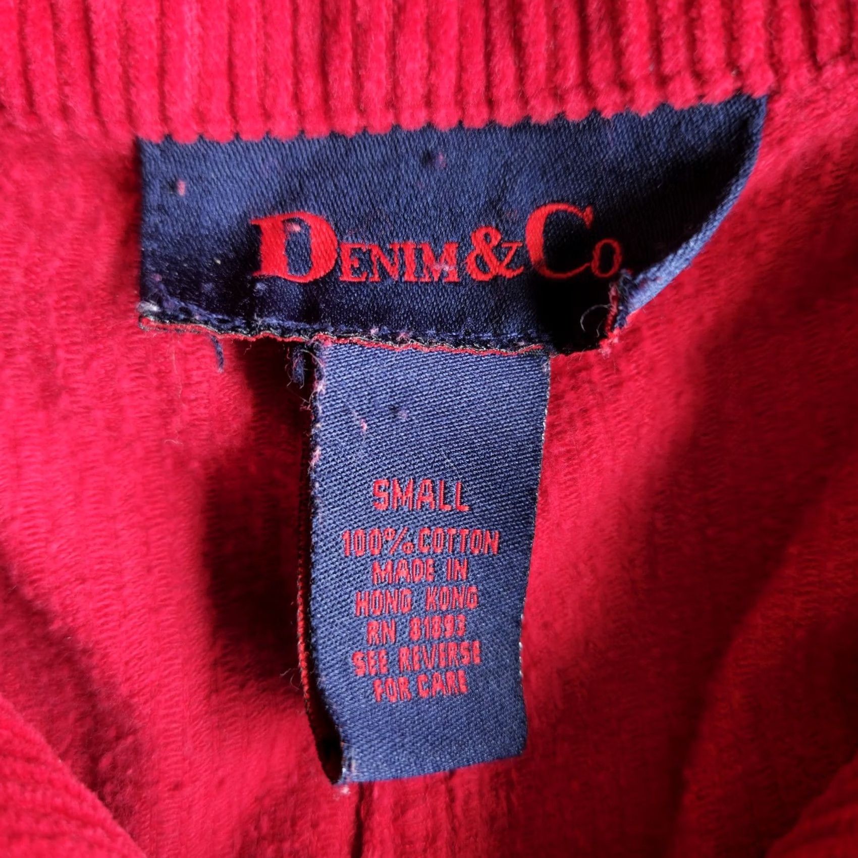 Denim & Co. VINTAGE Denim & Co Jacket Shacket Corduroy Red S Zip Bomber Jacket Shacket Men Reg 90s Classic Outdoor Size US S / EU 44-46 / 1 - 3 Thumbnail