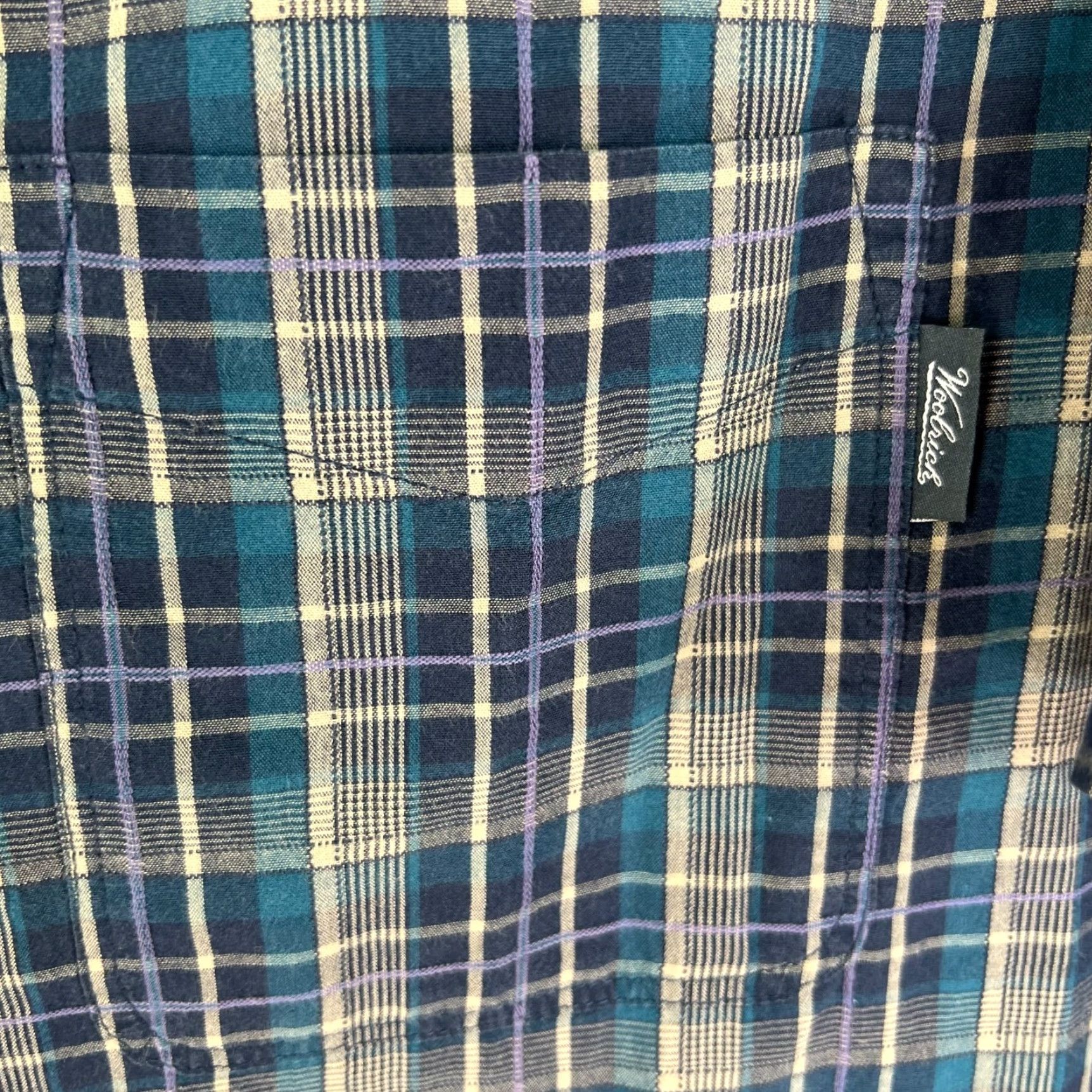Vintage Woolrich Relaxed Fit Plaid Casual Button Shirt Mens XL Blue Short Sleeve Size US XL / EU 56 / 4 - 4 Thumbnail