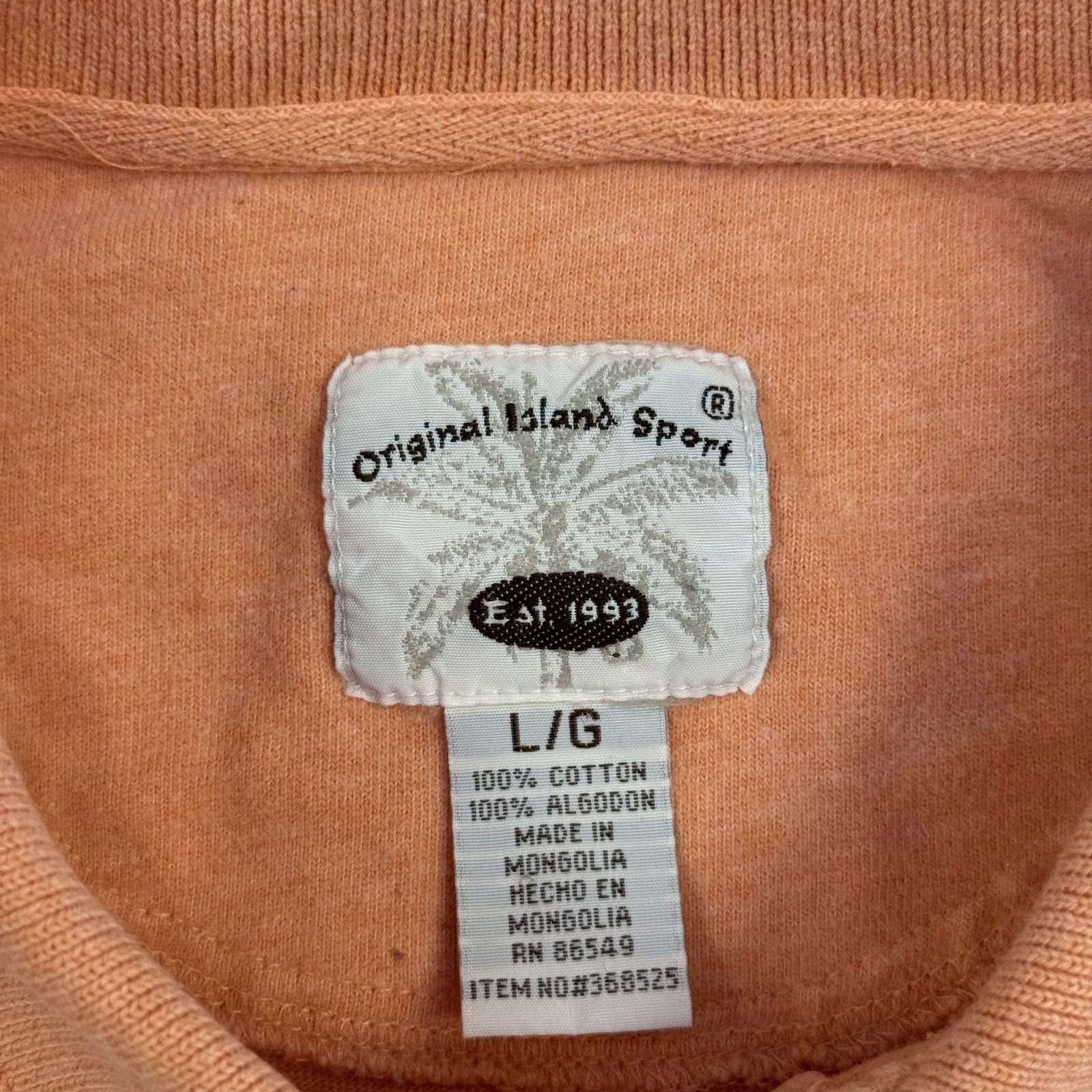 Designer Original Island Sport Polo Shirt Mens L Orange Vtg 90s Size US L / EU 52-54 / 3 - 3 Thumbnail