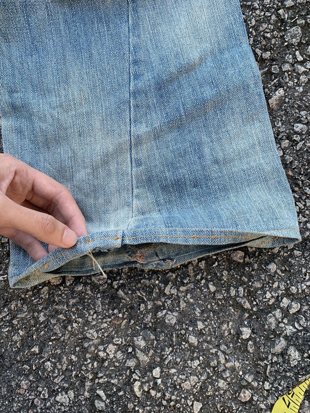 Tornado Mart FLARE💥 DOMINATE HANDCRAFTED JEANS PUNK STYLE DENIM☠️🎌 Size US 33 - 23 Thumbnail