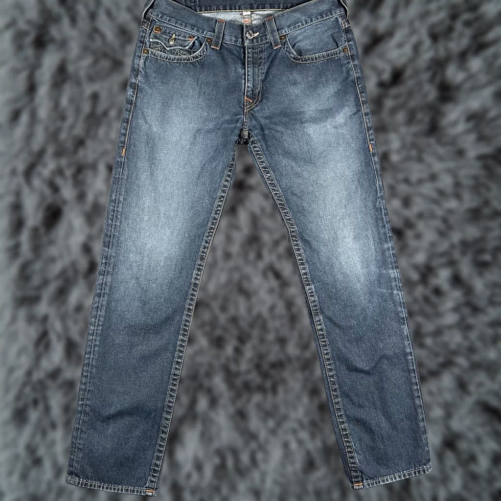 True Religion True Religion Jeans Mens 37x33 Blue Skinny W/Flap Slim Fit Medium Wash Denim Jeans Mens 37 in Blue Skinny W/Flap Size US 36 / EU 52 - 1 Thumbnail