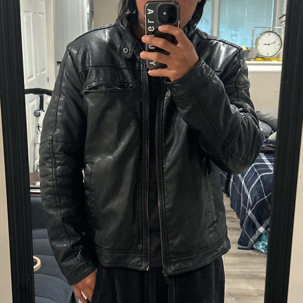 Apt. 9 Leather Black Jacket Size US L / EU 52-54 / 3 - 2 Thumbnail