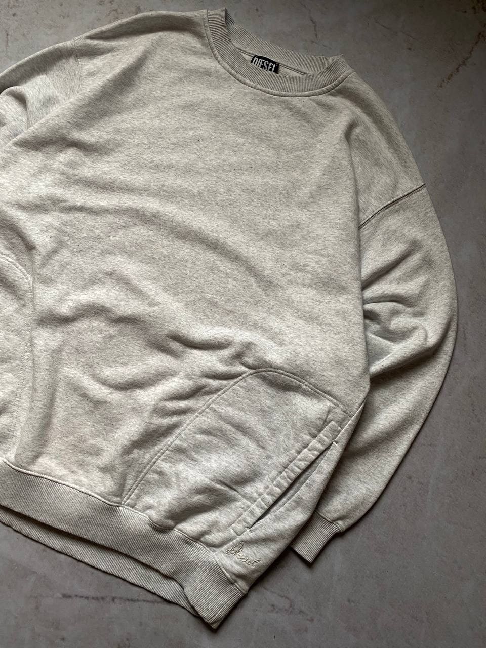 Diesel × Vintage Vintage Diesel “Brave” Oversized Baggy Grey Sweatshirt Y2K Size US L / EU 52-54 / 3 - 6 Thumbnail