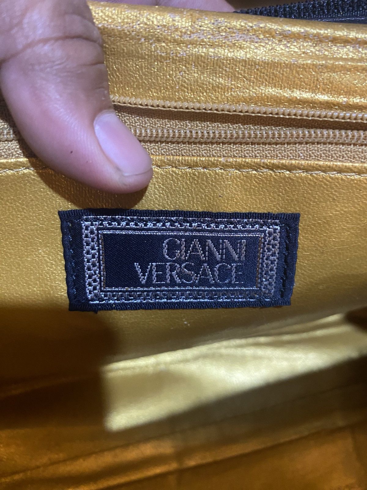 Versace Vintage gianni versace handbag print geometric chess Size ONE SIZE - 7 Thumbnail