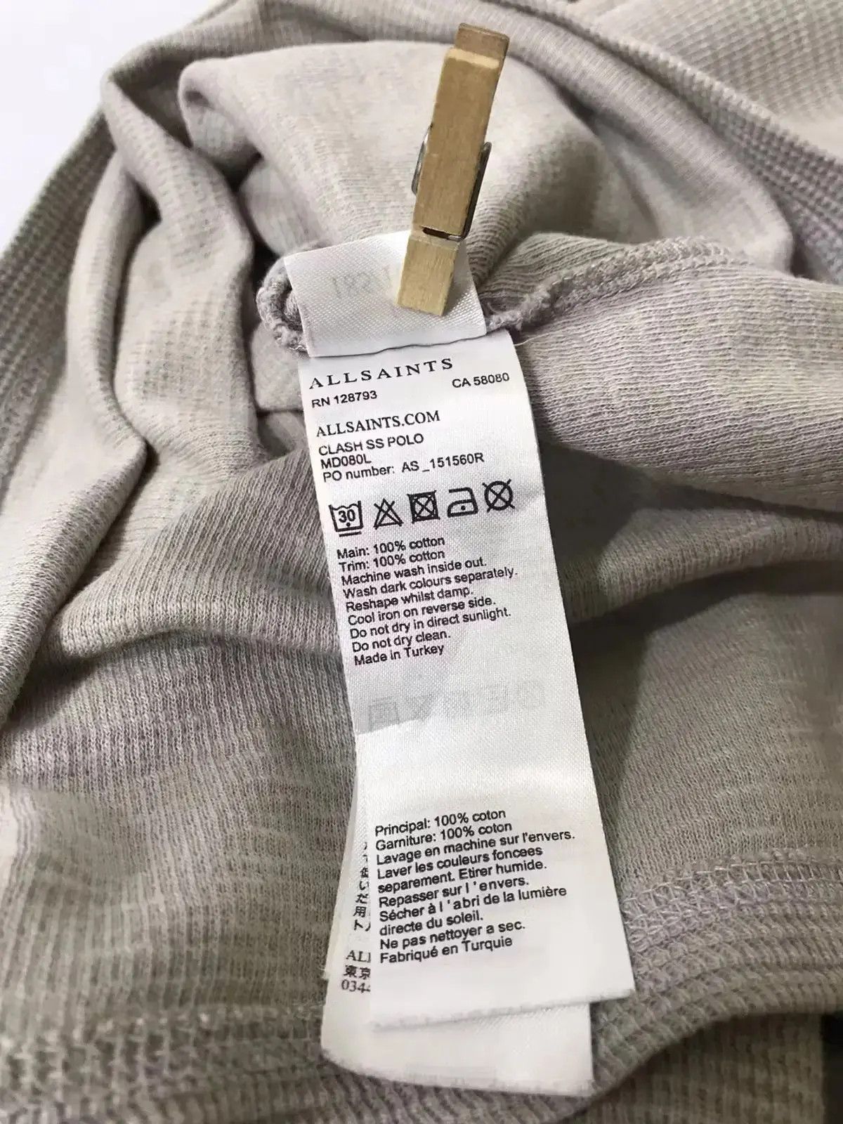 Allsaints × Japanese Brand All Saints Clash SS Polo size L Size US L / EU 52-54 / 3 - 4 Thumbnail