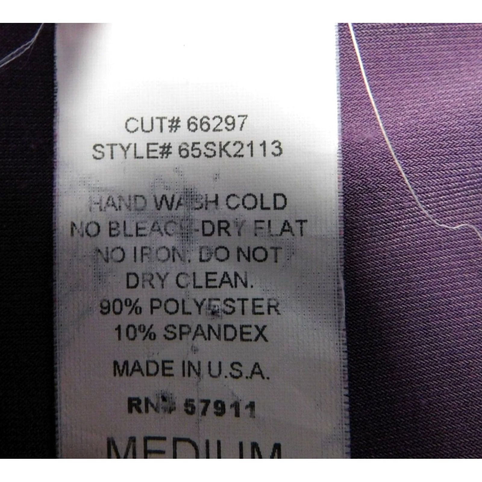 Vintage Paper Doll Purple 3/4 Sleeve V-Neck Knot-Front Top Blouse Shirt M Women Size M / US 6-8 / IT 42-44 - 6 Thumbnail