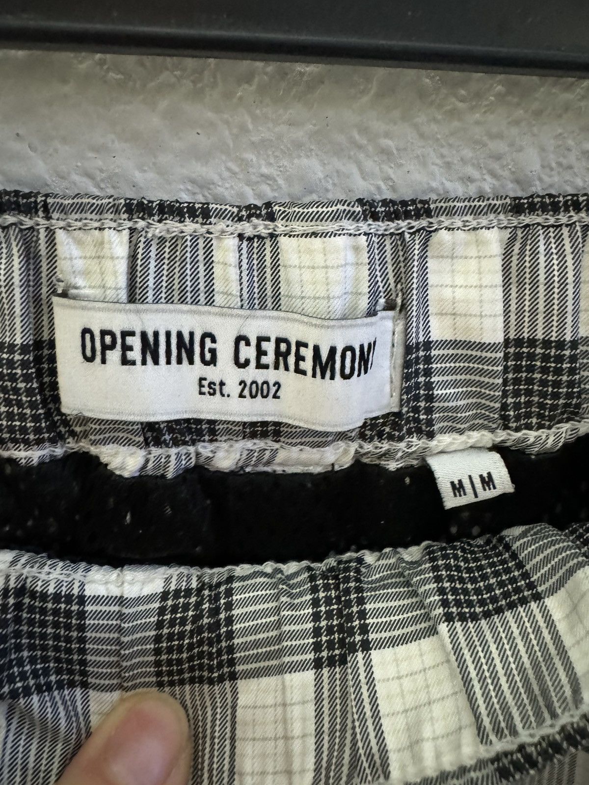 Opening Ceremony OPENING CEREMONY Women's Black Multi Plaid Nylon Jog Pants Size US 33 - 3 Thumbnail