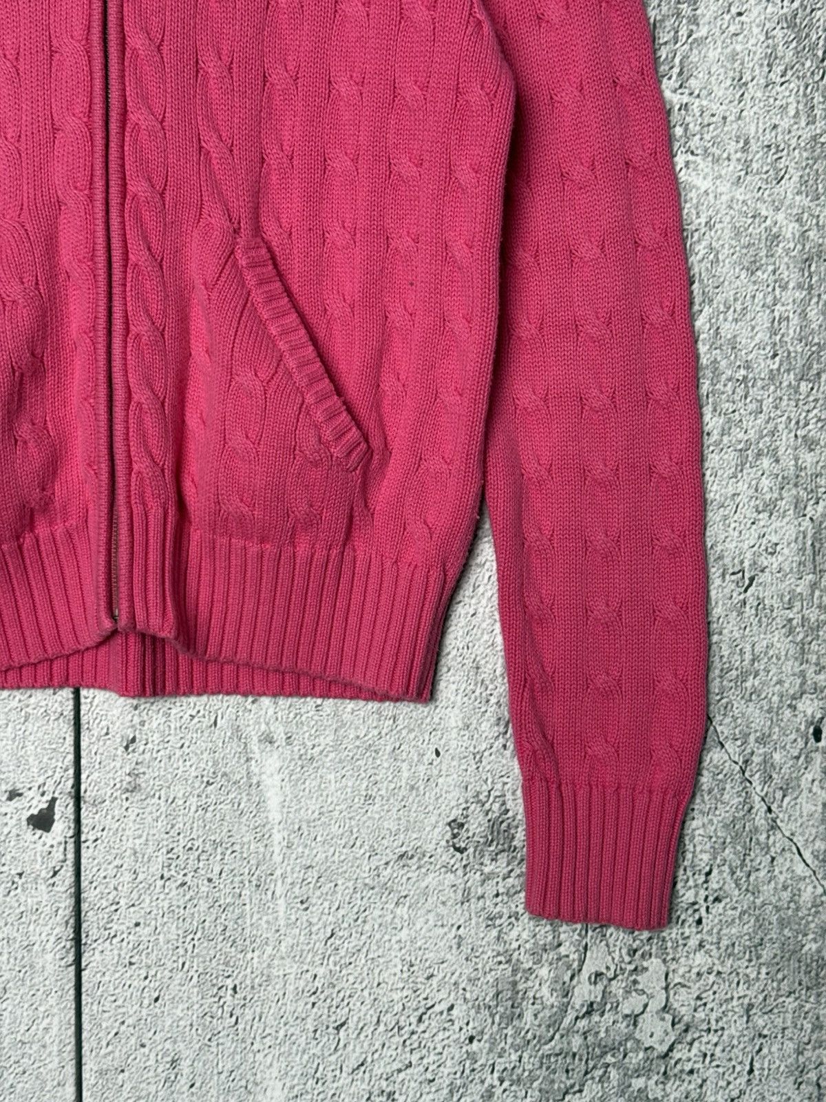 Polo Ralph Lauren Vintage Polo Ralph Lauren Sport Cable Knit Full Zip Hoodie Size L / US 10 / IT 46 - 7 Thumbnail