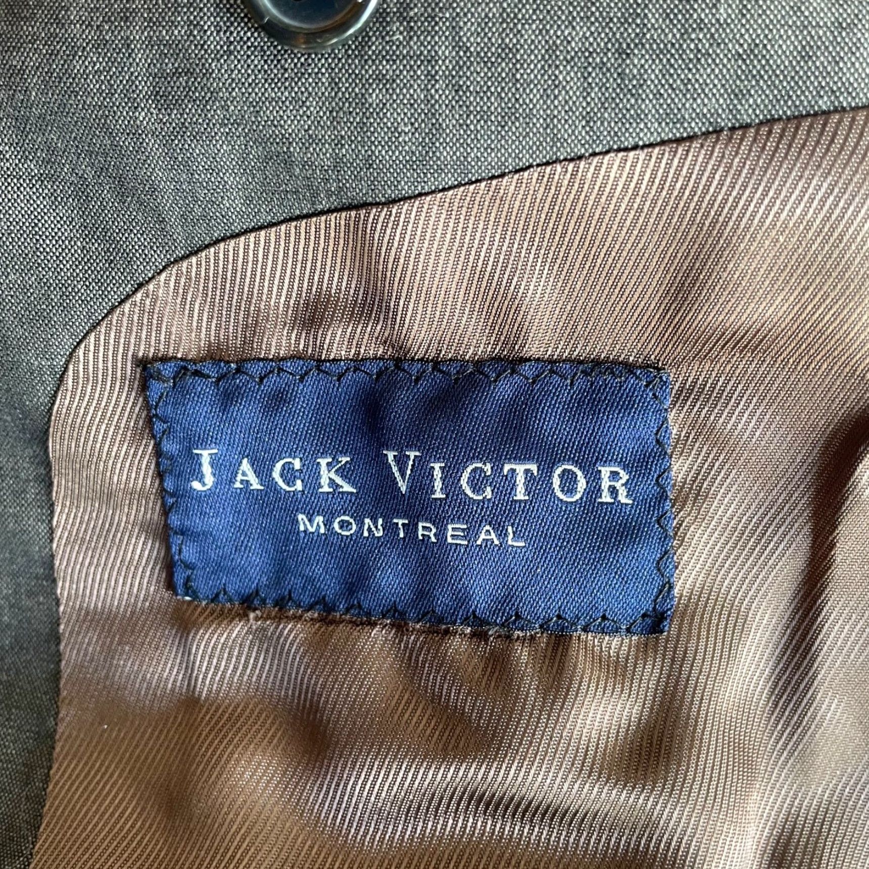Jack Victor Jack Victor Blazer Napoli Men's 40S Wool 2-Button Brown Mens Size 40R - 6 Thumbnail