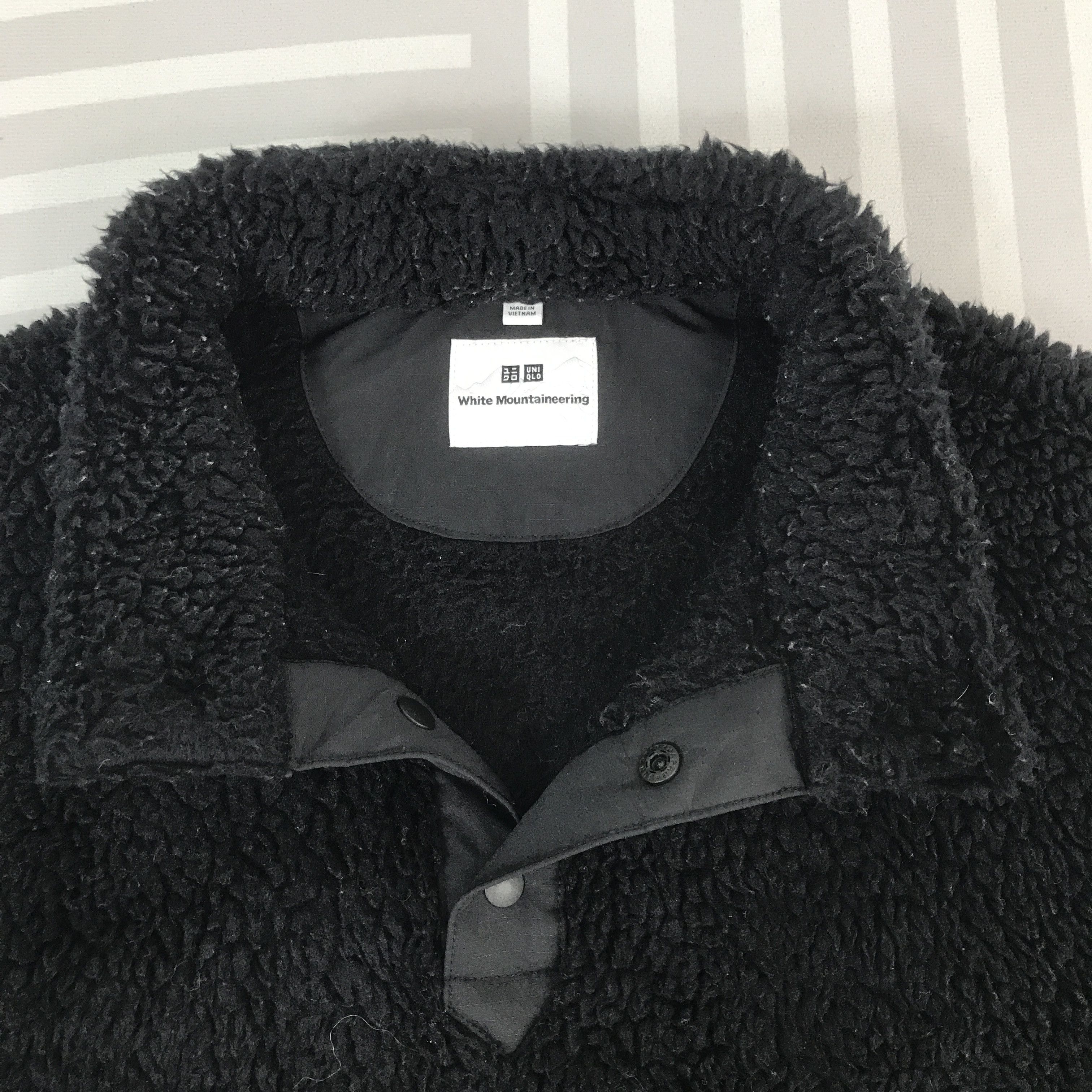 Uniqlo × White Mountaineering Vintage White Mountauneering Half button Sherpa Jacket Size US L / EU 52-54 / 3 - 7 Thumbnail