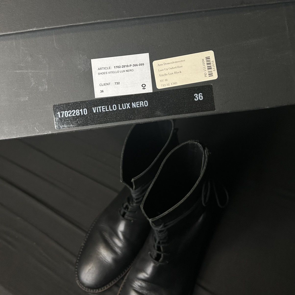 Ann Demeulemeester Ann Demeulemeester - Lace Up Oxford Boots Size US 5 / IT 35 - 5 Thumbnail