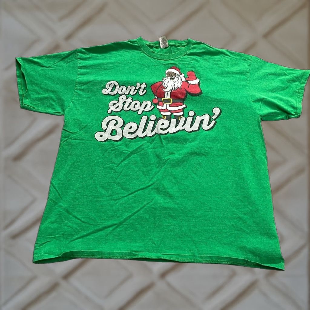 Fruit Of The Loom Fruit Of The Loom Unisex T-Shirt 2XL Green Christmas Holiday Heavy Cotton Tee Size US XXL / EU 58 / 5 - 1 Thumbnail