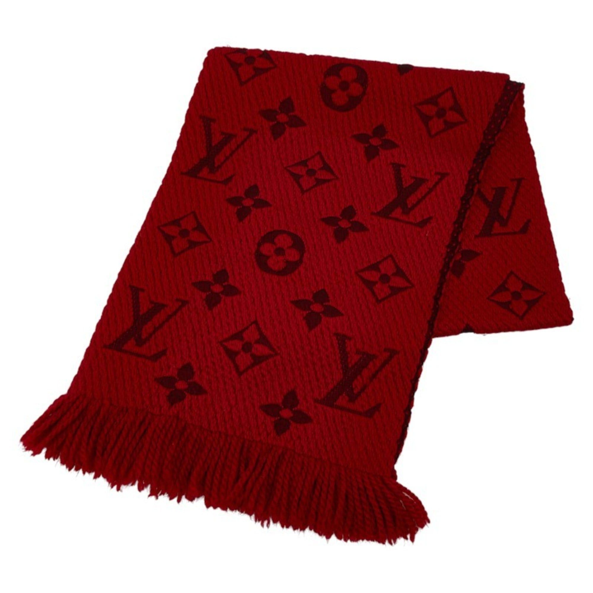 Louis Vuitton Louis Vuitton Echarpe Logomania Scarf, Red Wool and Silk, Women's, LOUIS VUITTON Size ONE SIZE - 1 Thumbnail