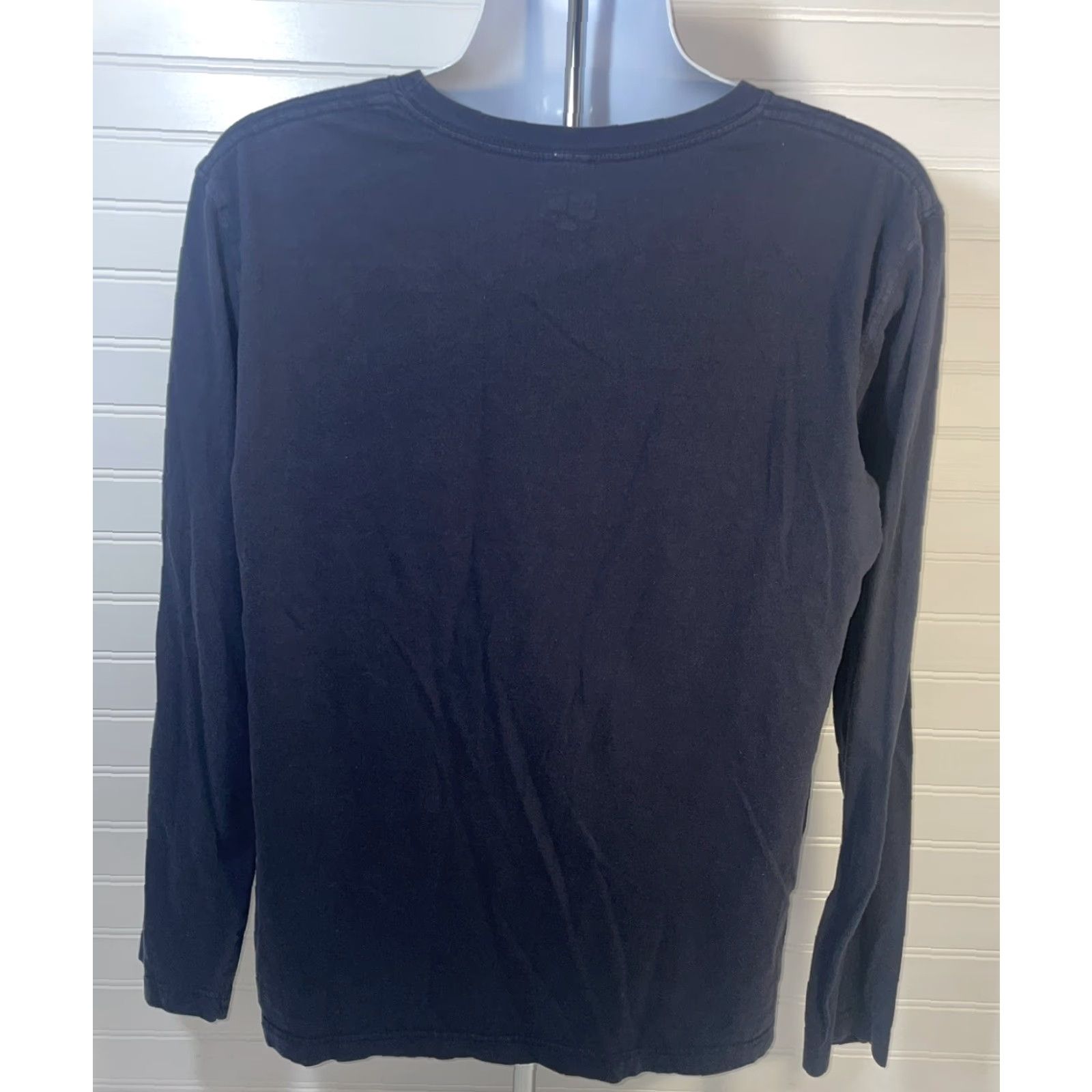 New Era VINTAGE? No. Denver Broncos New Era Long Sleeve Shirt Men Large Navy Blue Front Logo Graphic Size US L / EU 52-54 / 3 - 4 Thumbnail