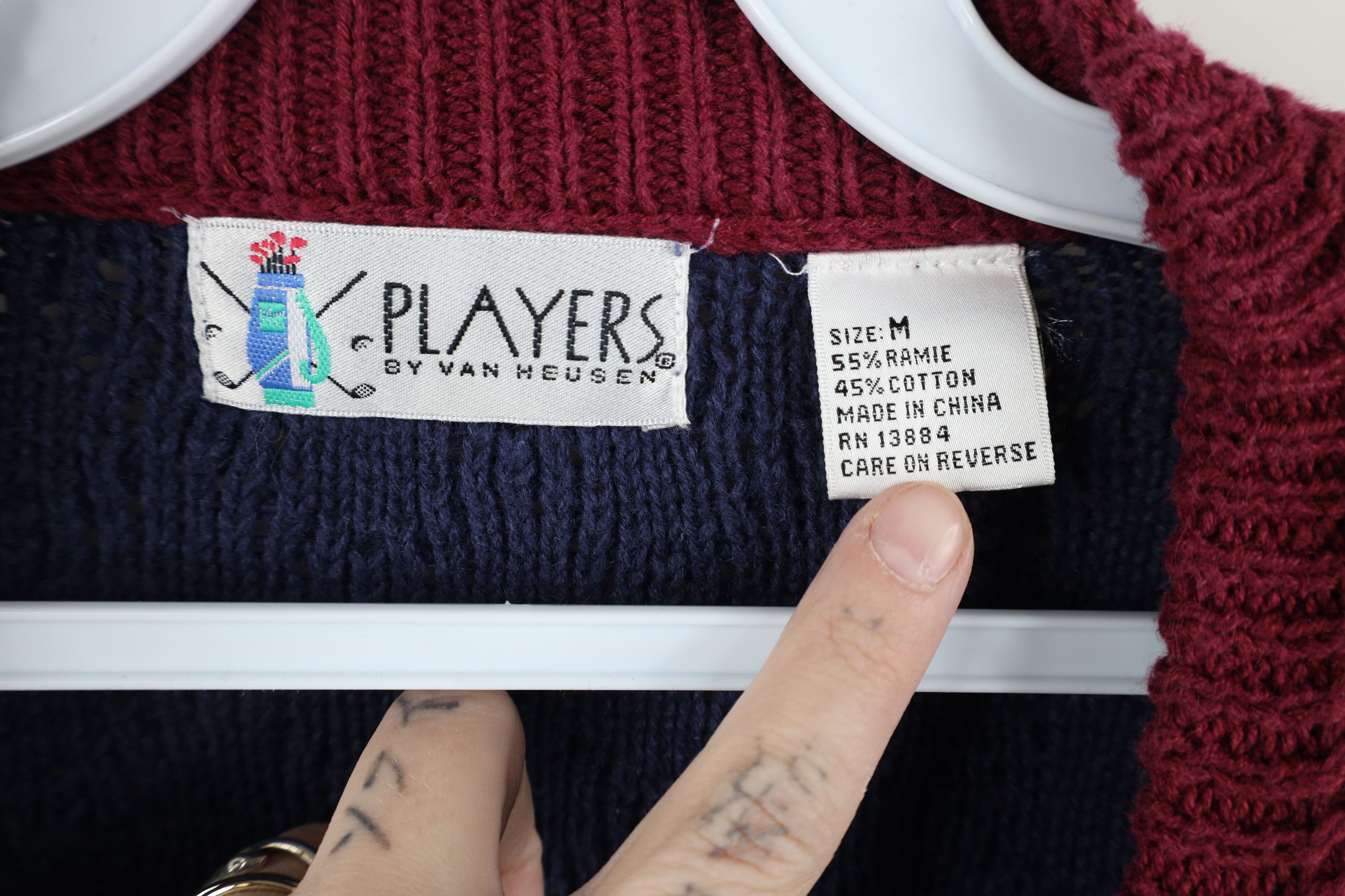 Vintage Vintage 90s Streetwear Club Diamond Knit Cardigan Sweater Size US M / EU 48-50 / 2 - 5 Thumbnail