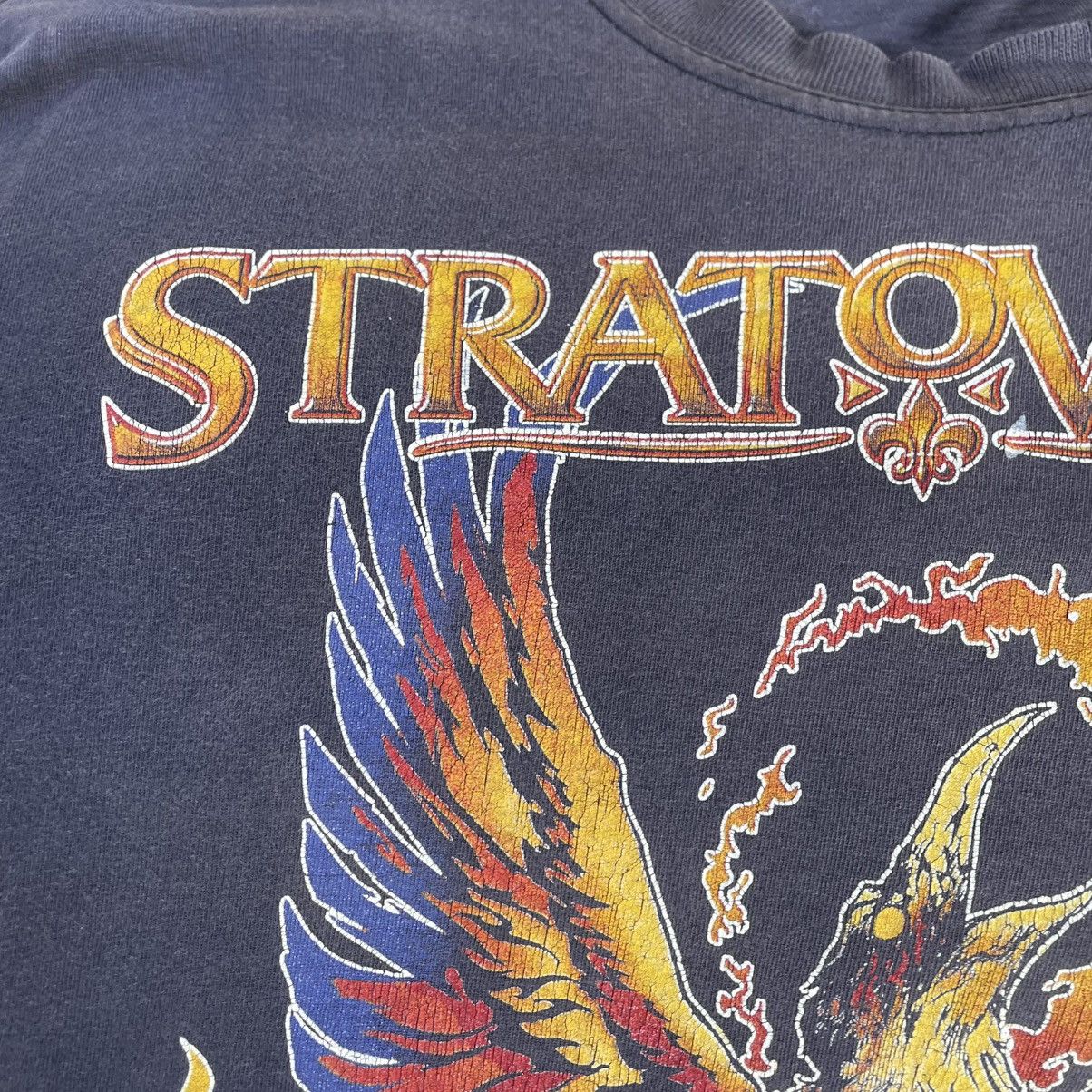Band Tees 🔥Vintage 90s Stratovarius Power Metal Band Distress Tee Size US L / EU 52-54 / 3 - 8 Thumbnail