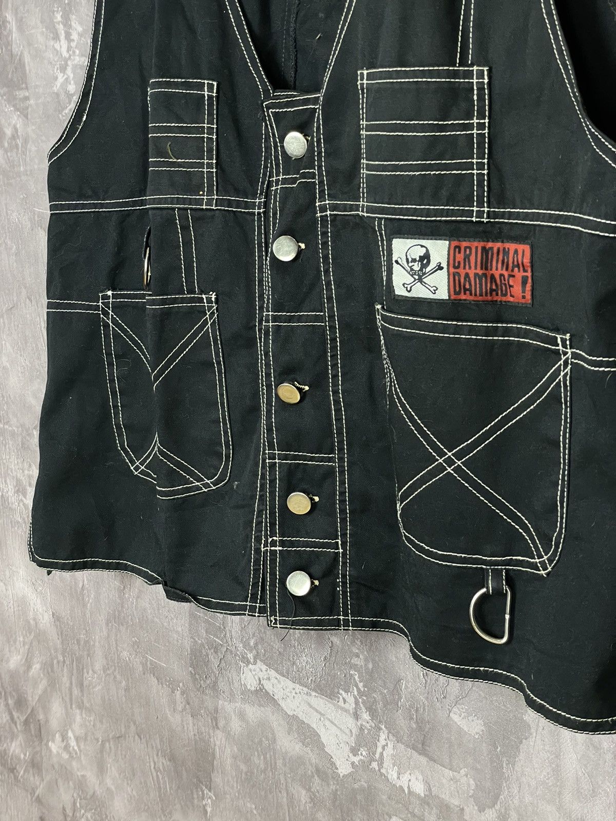 Affliction × Vintage Vintage bondage Vest Cargo Gothic Parachute punk rave Size US L / EU 52-54 / 3 - 7 Thumbnail