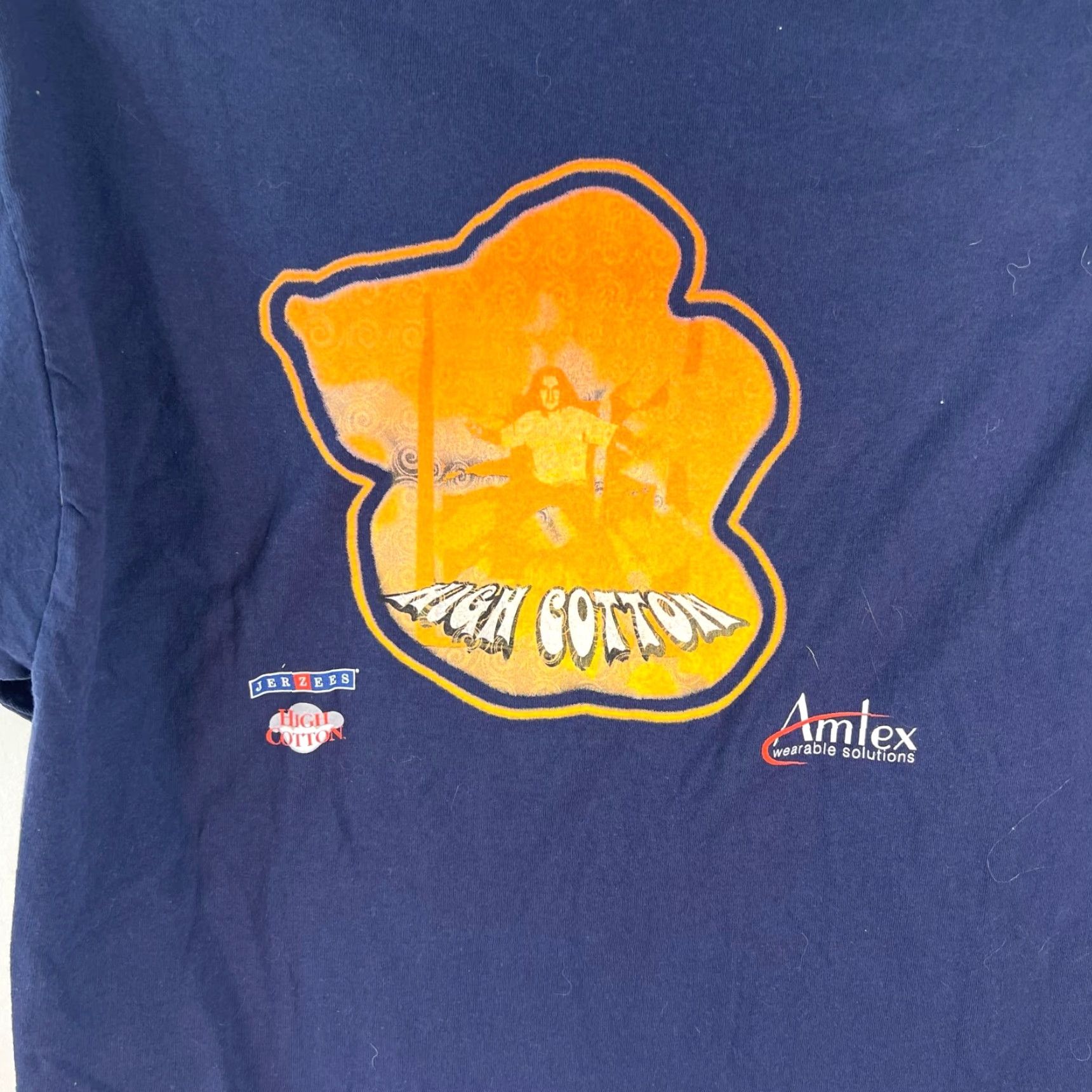 Jerzees VINTAGE Jerzees T-Shirt Mens XL Blue Cotton Jersey Short Sleeve Crew Neck 90s USA Size US XL / EU 56 / 4 - 6 Thumbnail