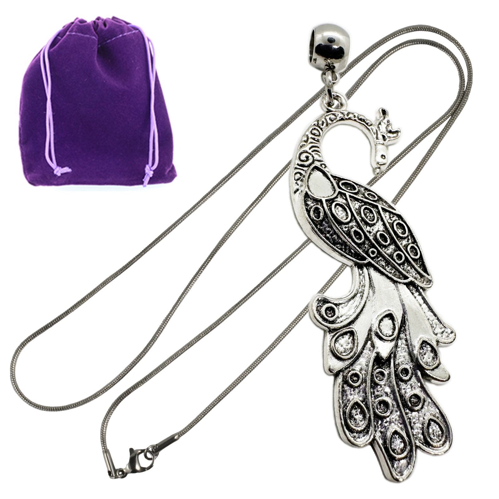 & Other Stories Peacock Bird Charm Necklace Pendant Jewelry Size ONE SIZE - 1 Thumbnail
