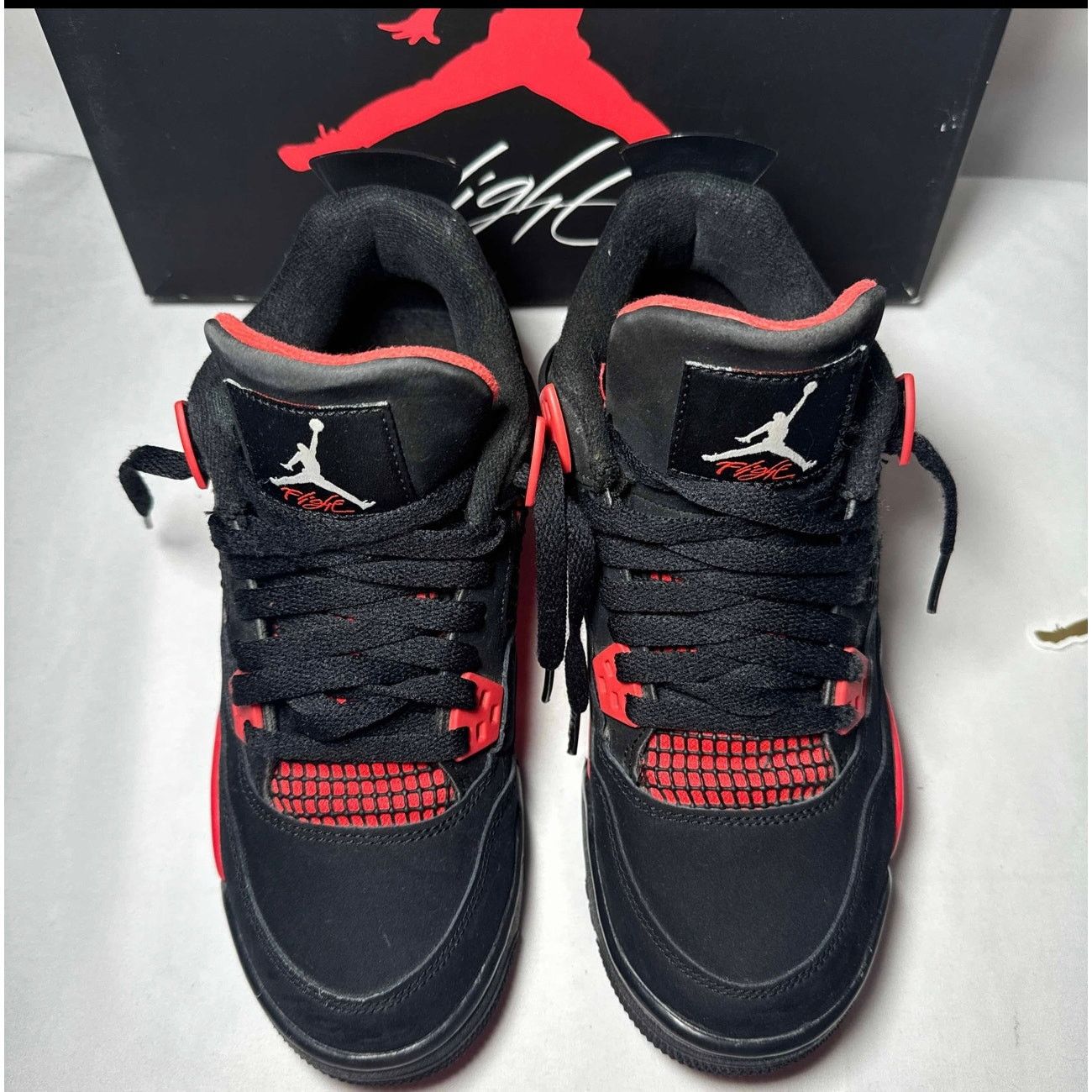 Jordan Brand × Nike Size 6.5 Nike Air Jordan 4 Retro GS Red Thunder Men's Shoes Size US 6.5 / EU 39-40 - 4 Thumbnail